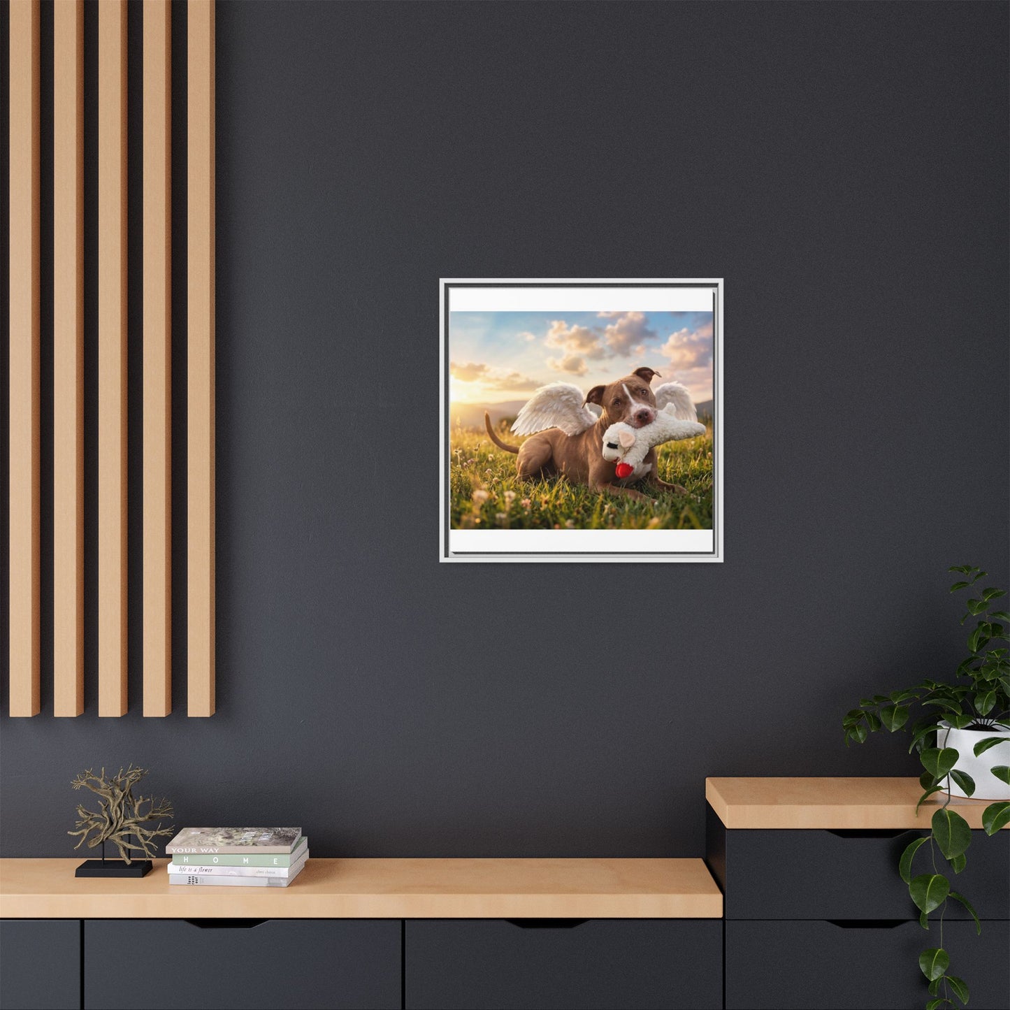Memorial Pet Photo Canvas — Custom Framed Dog Tribute