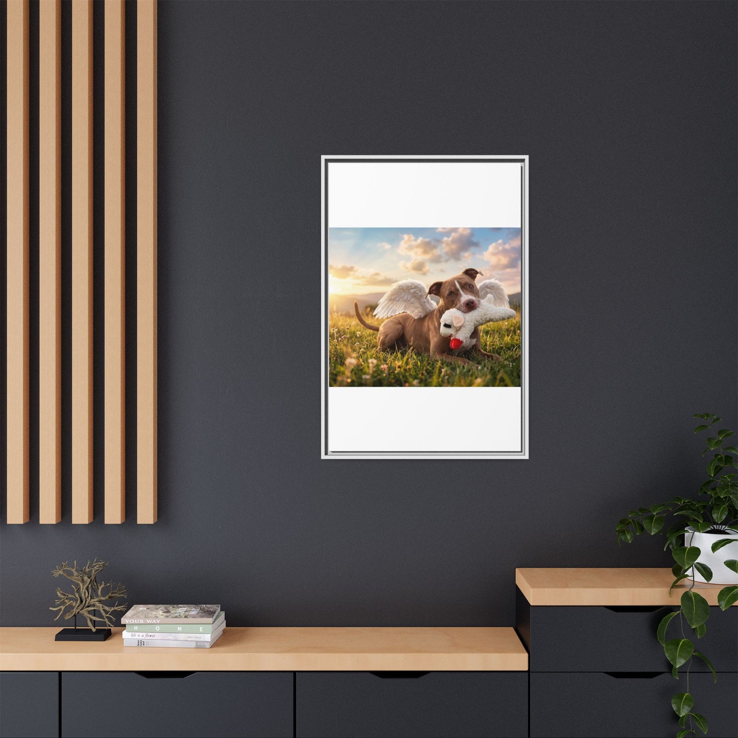 Memorial Pet Photo Canvas — Custom Framed Dog Tribute