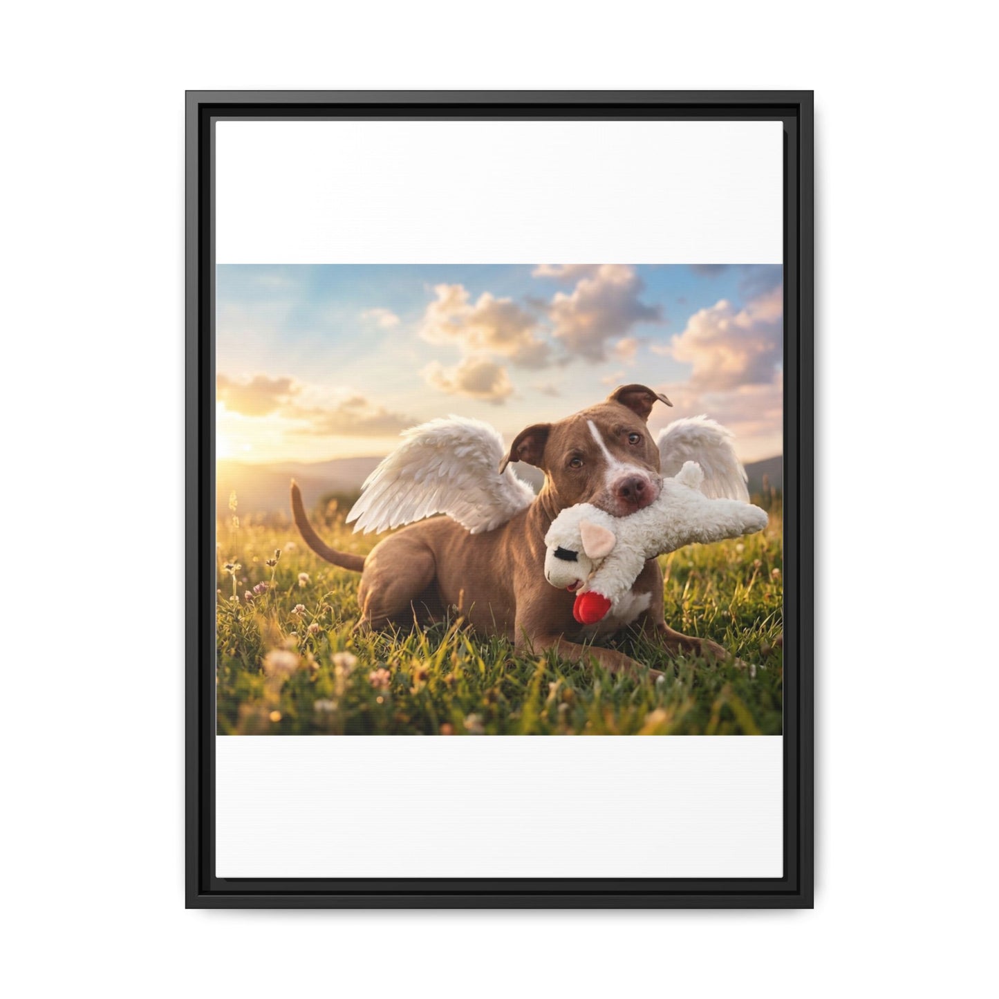 Memorial Pet Photo Canvas — Custom Framed Dog Tribute