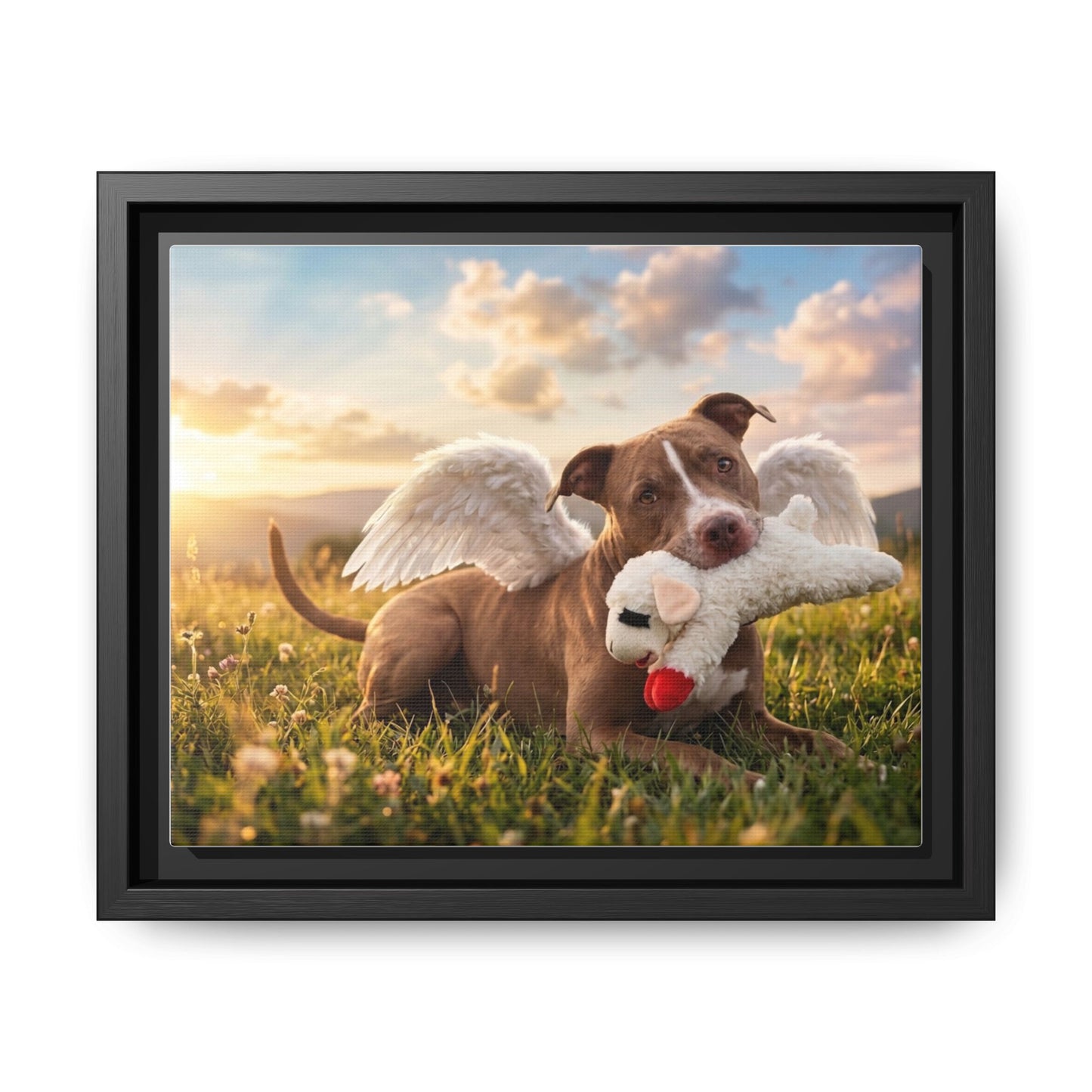 Memorial Pet Photo Canvas — Custom Framed Dog Tribute