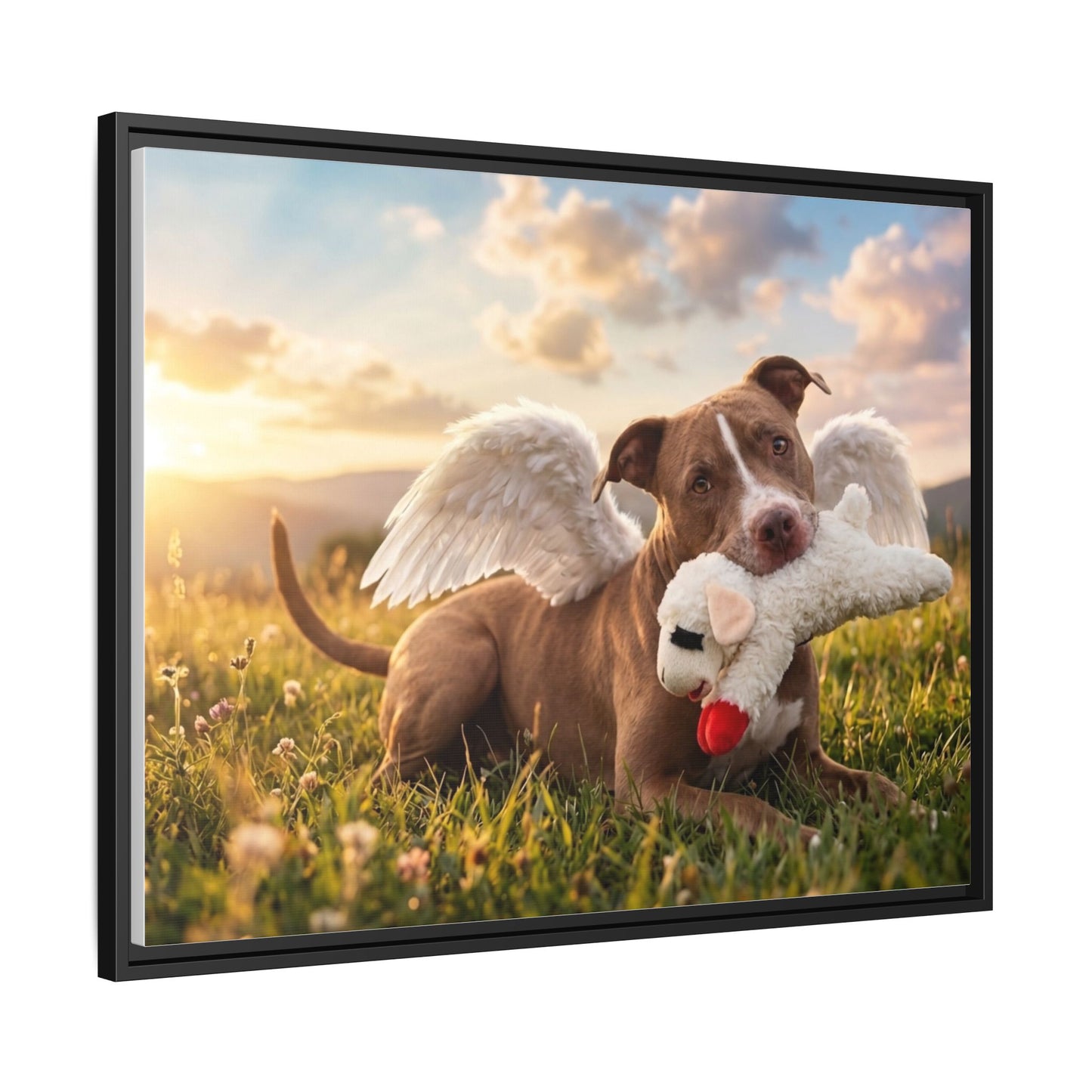 Memorial Pet Photo Canvas — Custom Framed Dog Tribute