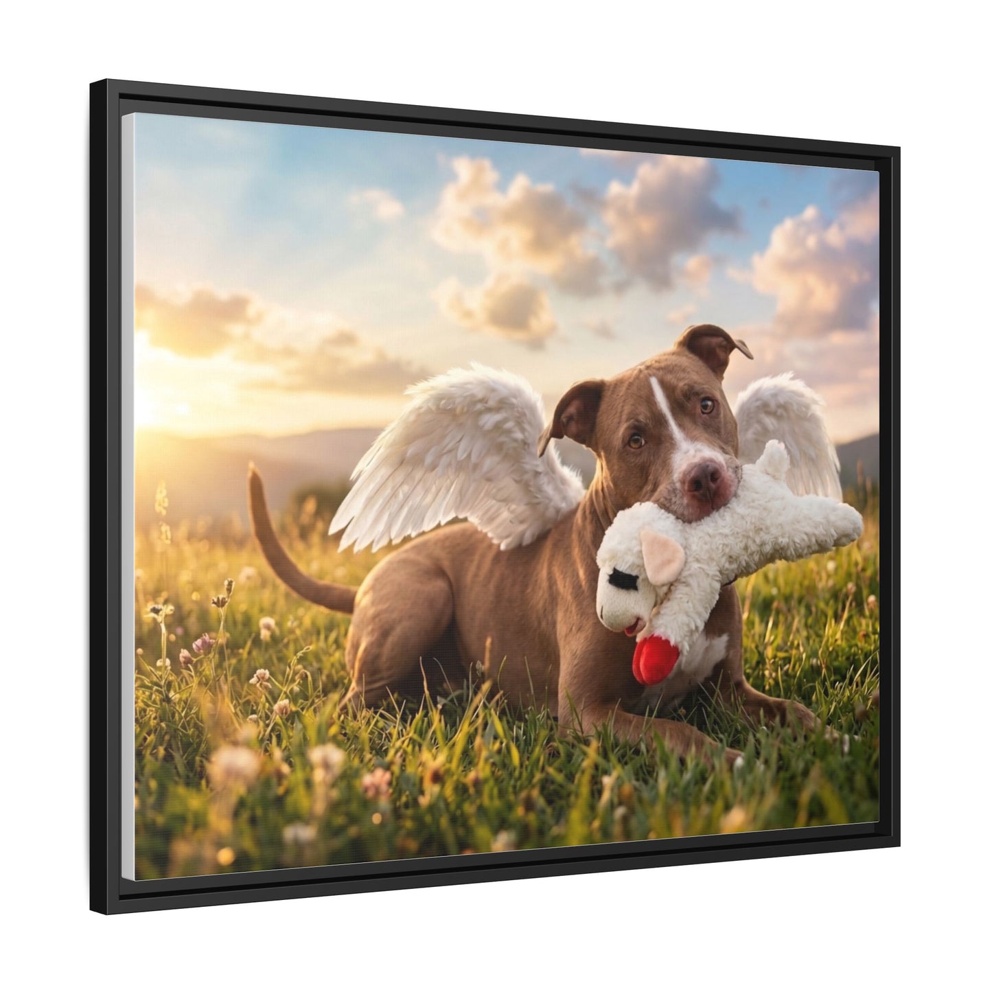 Memorial Pet Photo Canvas — Custom Framed Dog Tribute