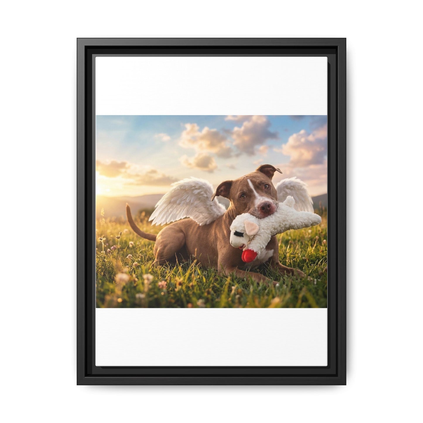Memorial Pet Photo Canvas — Custom Framed Dog Tribute