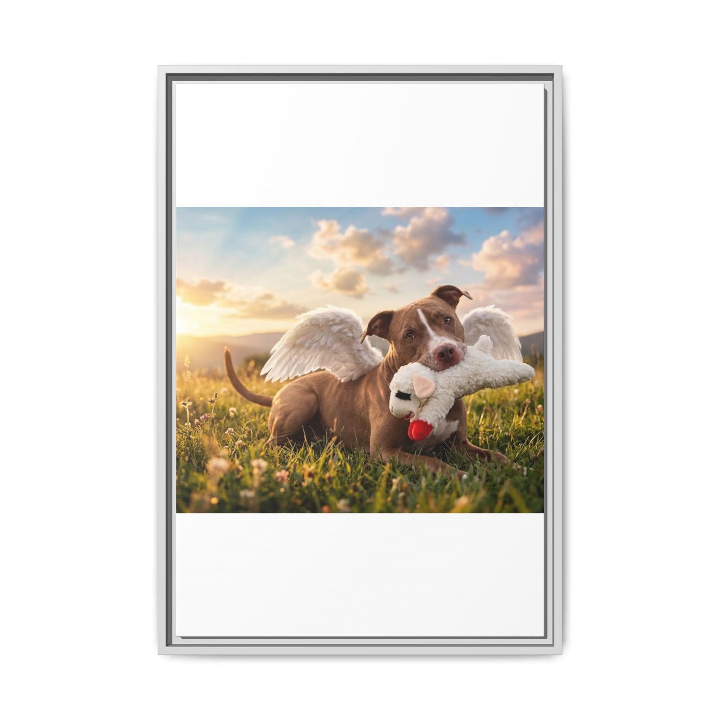 Memorial Pet Photo Canvas — Custom Framed Dog Tribute