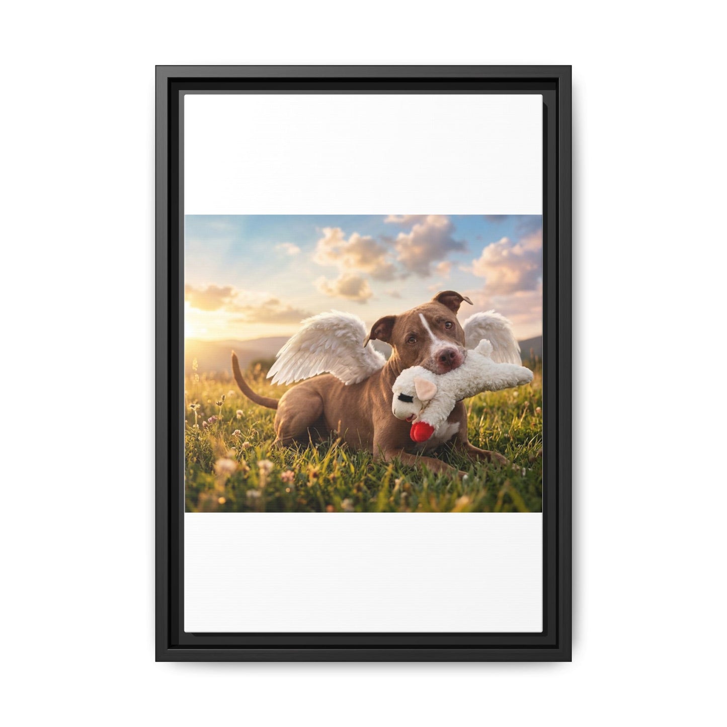 Memorial Pet Photo Canvas — Custom Framed Dog Tribute