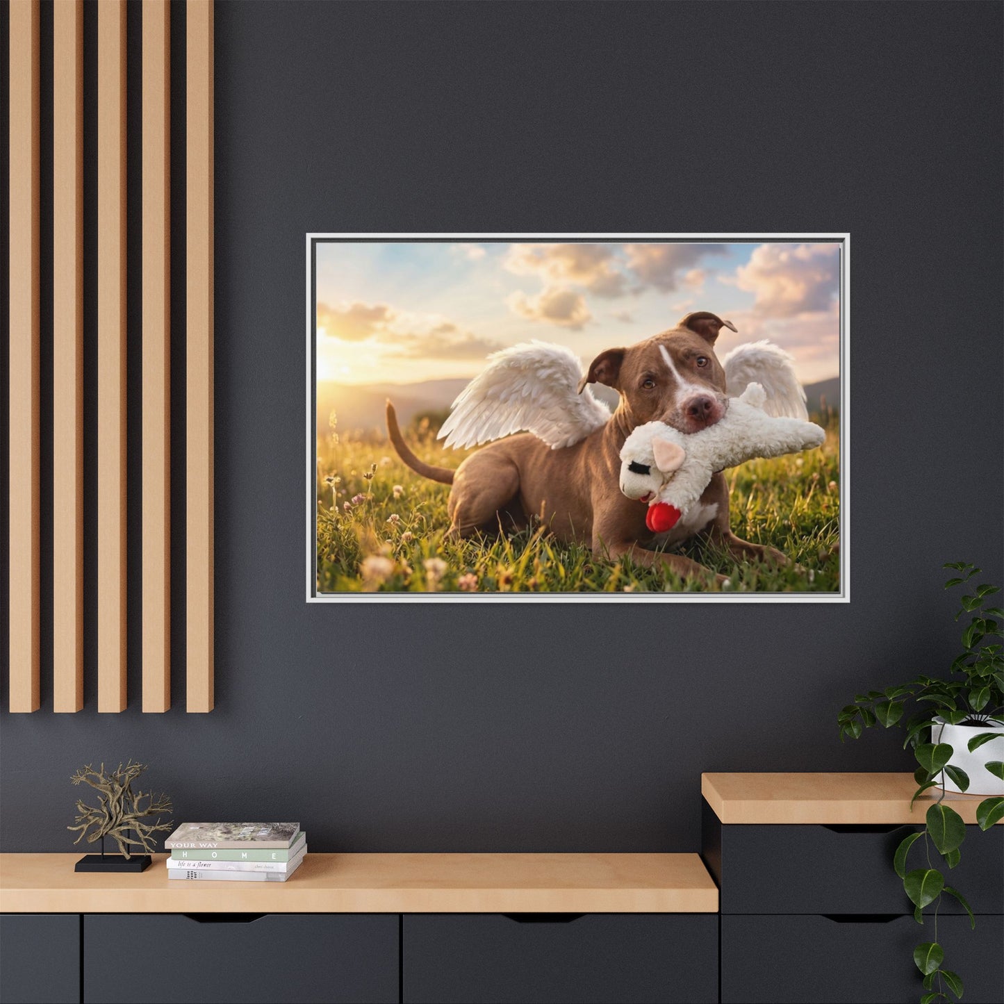 Memorial Pet Photo Canvas — Custom Framed Dog Tribute