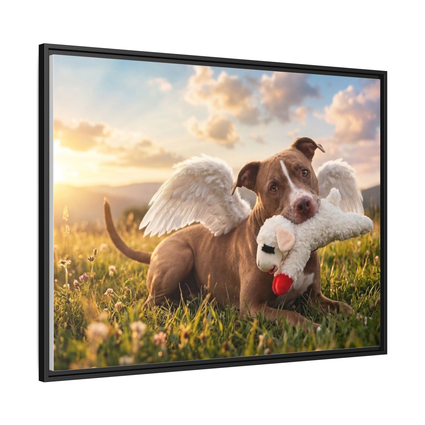 Memorial Pet Photo Canvas — Custom Framed Dog Tribute