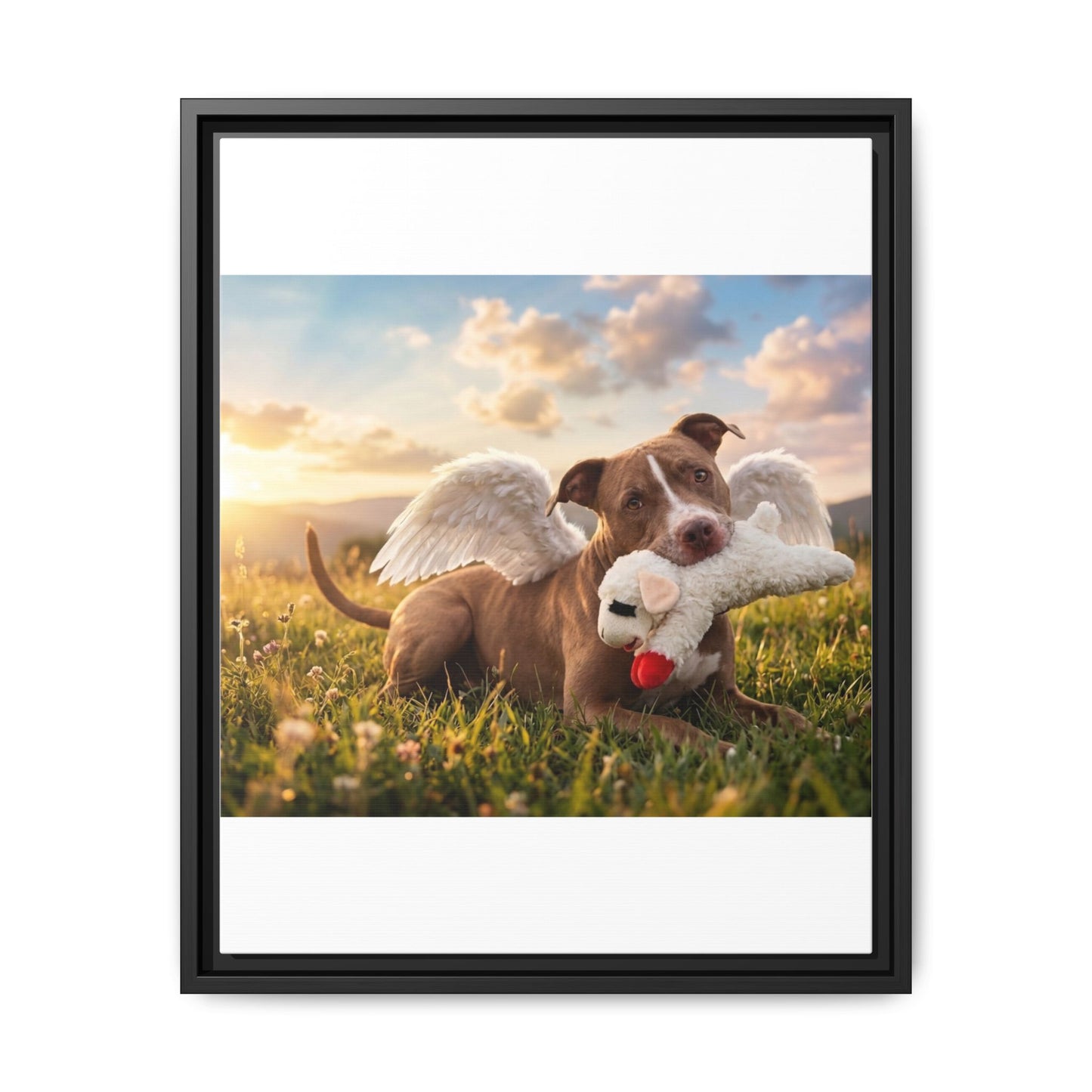 Memorial Pet Photo Canvas — Custom Framed Dog Tribute