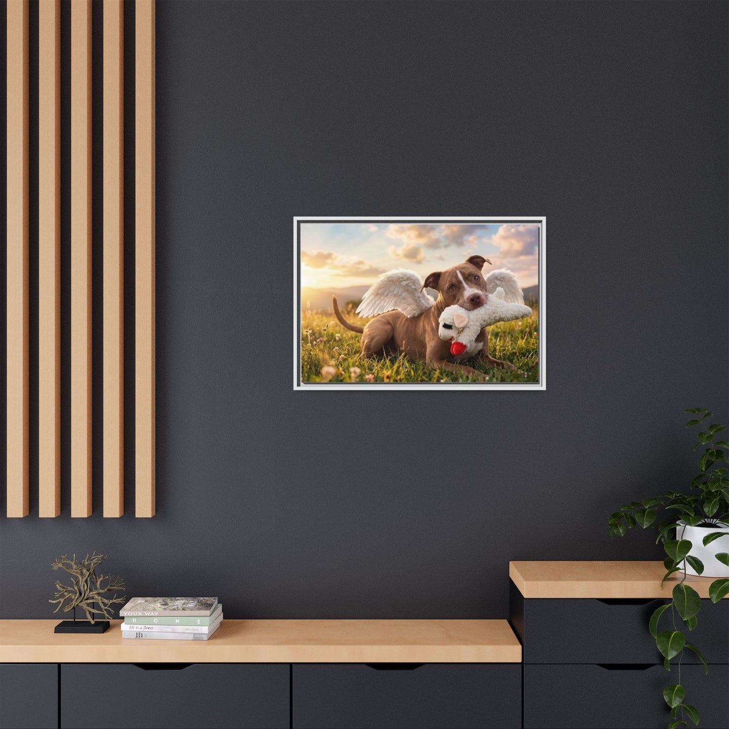 Memorial Pet Photo Canvas — Custom Framed Dog Tribute