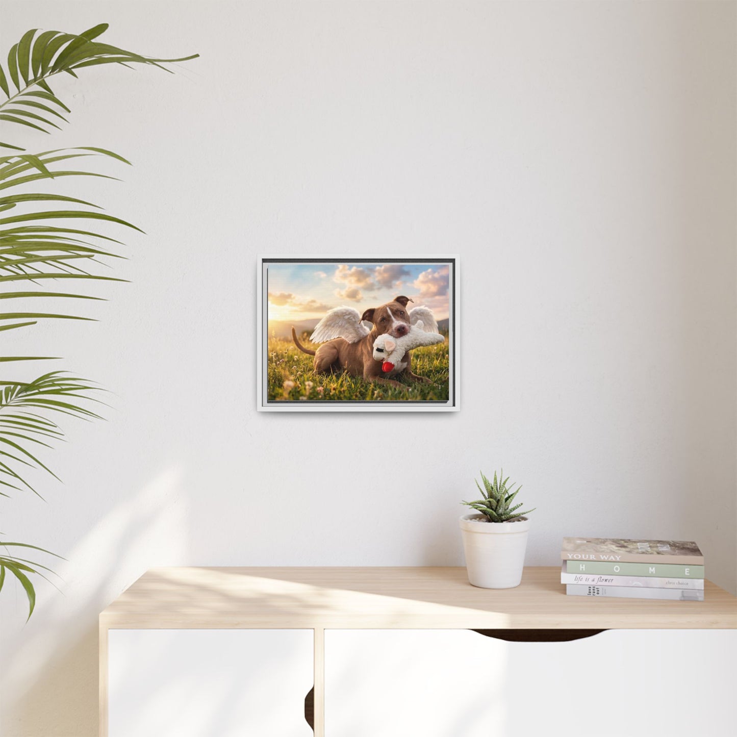 Memorial Pet Photo Canvas — Custom Framed Dog Tribute