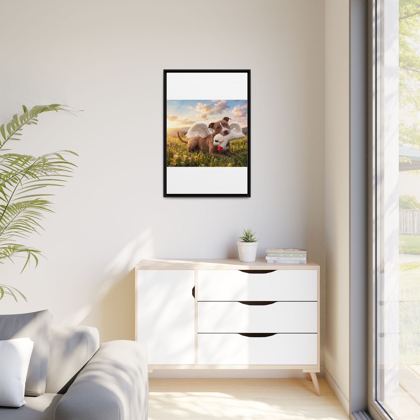 Memorial Pet Photo Canvas — Custom Framed Dog Tribute