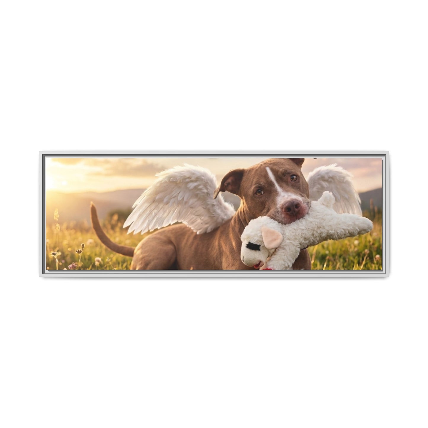 Memorial Pet Photo Canvas — Custom Framed Dog Tribute