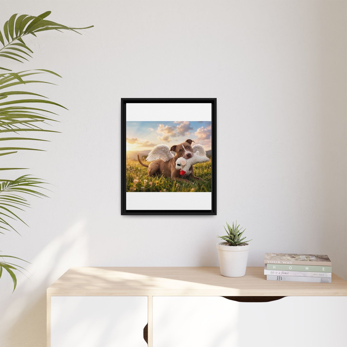 Memorial Pet Photo Canvas — Custom Framed Dog Tribute