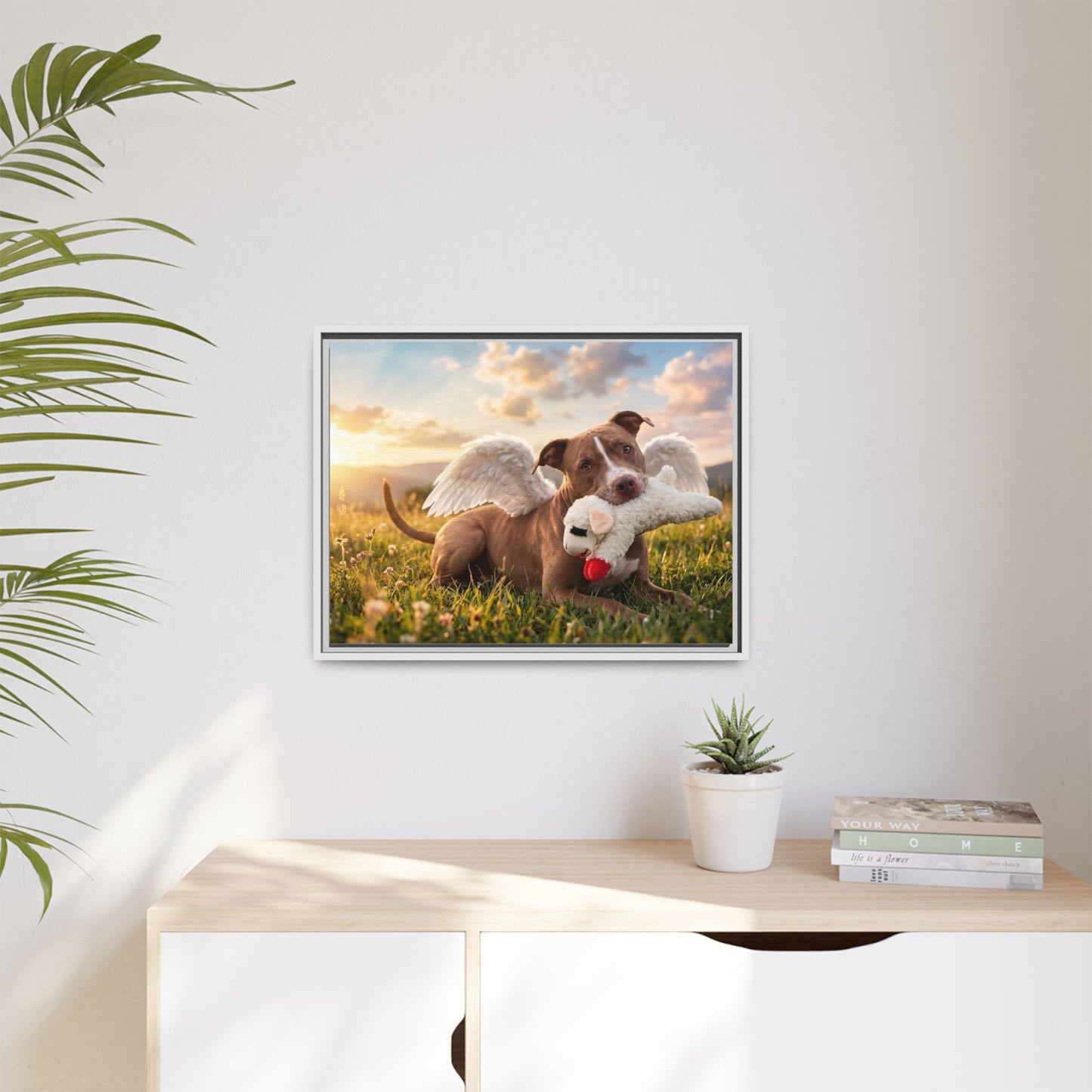 Memorial Pet Photo Canvas — Custom Framed Dog Tribute