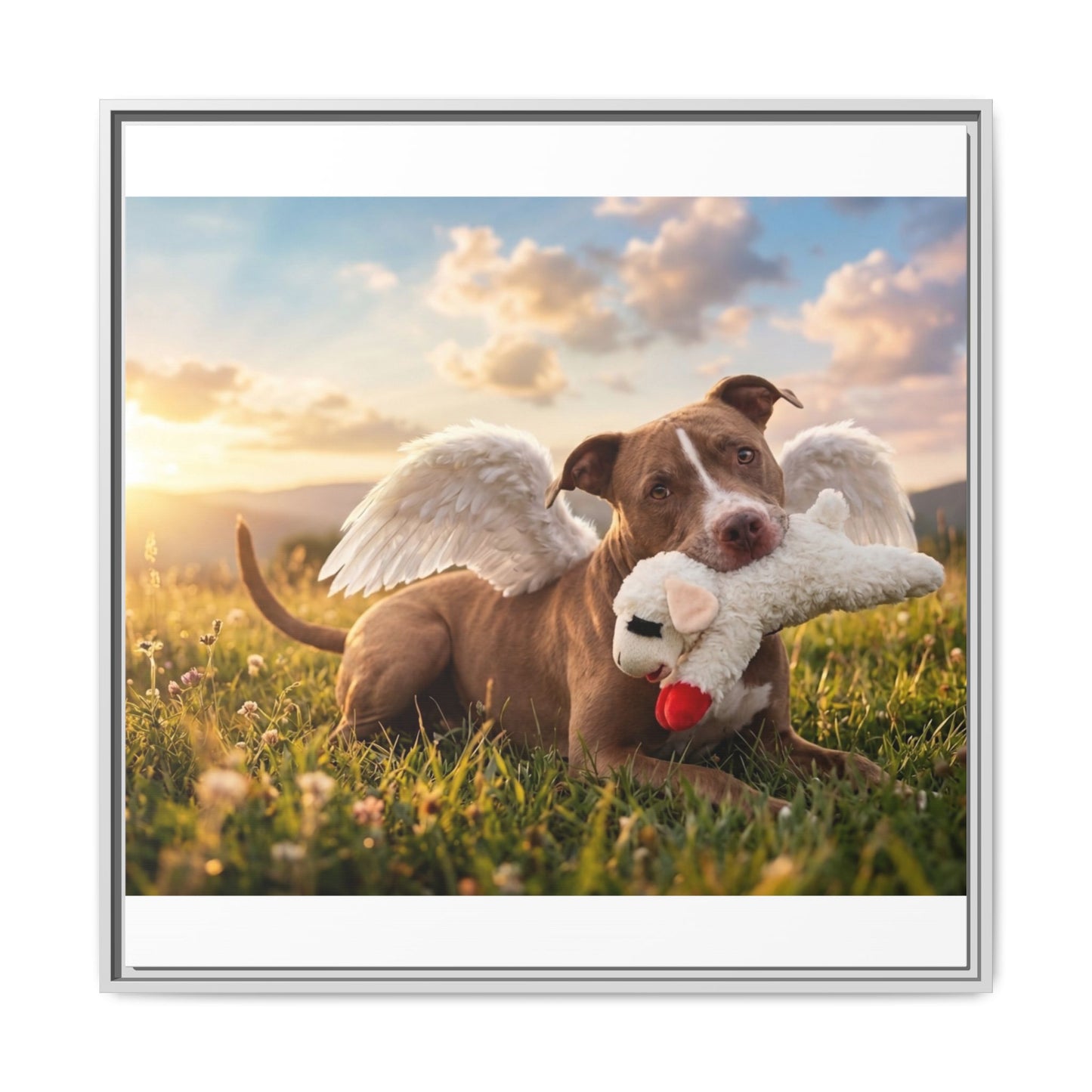 Memorial Pet Photo Canvas — Custom Framed Dog Tribute
