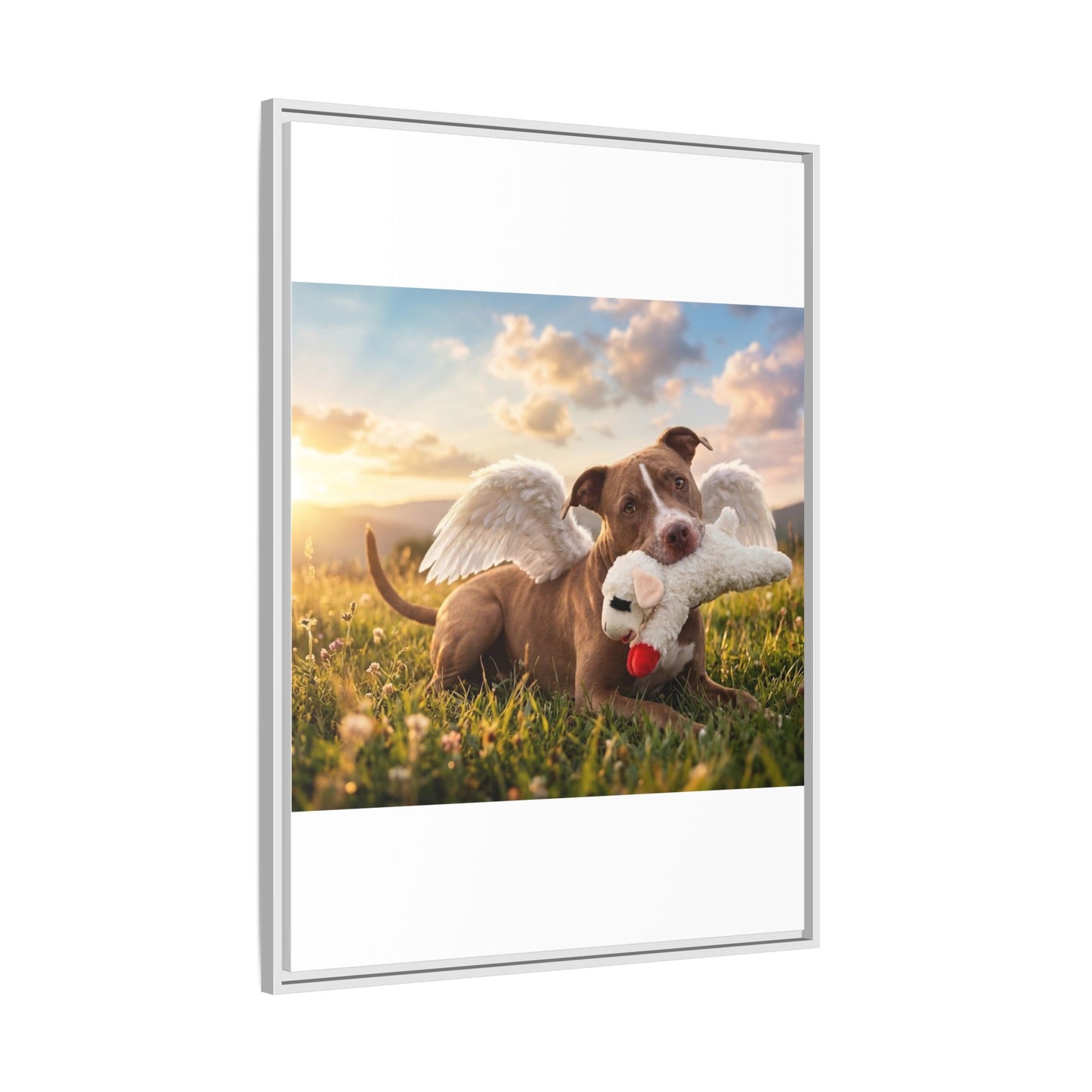 Memorial Pet Photo Canvas — Custom Framed Dog Tribute