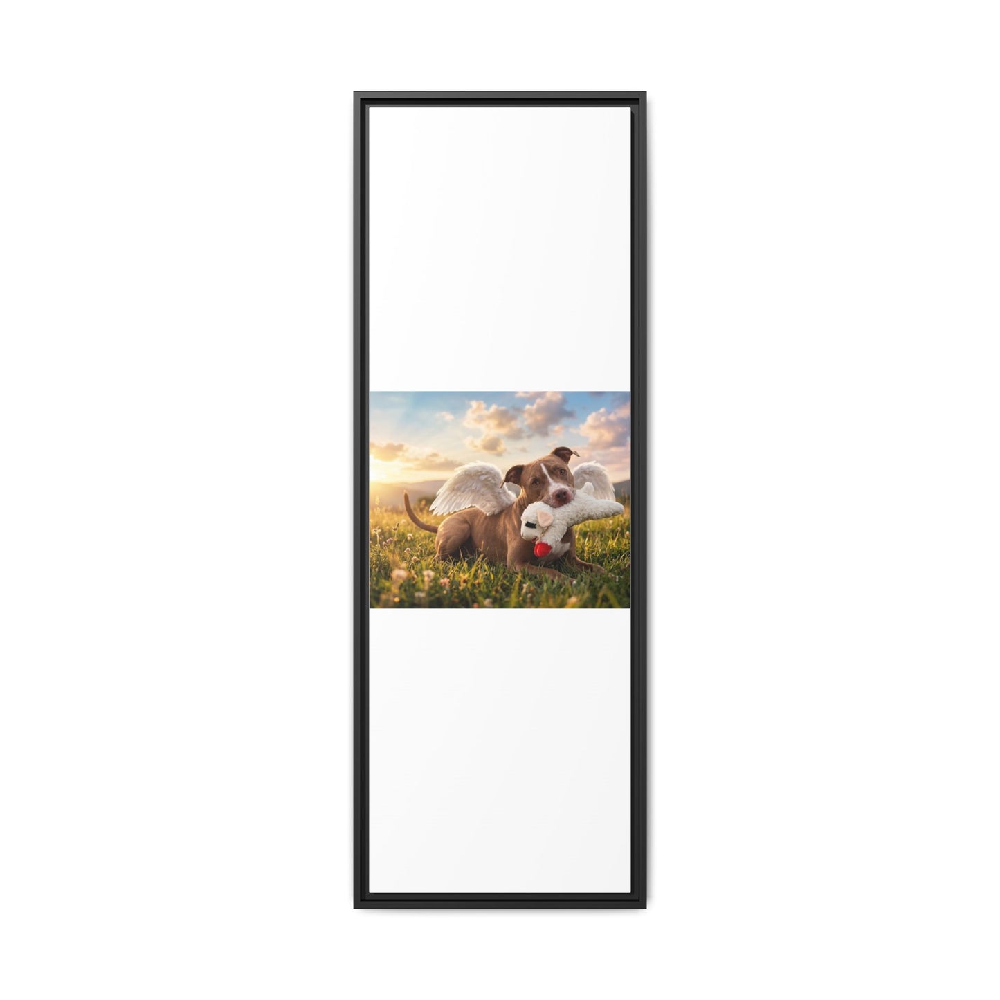 Memorial Pet Photo Canvas — Custom Framed Dog Tribute