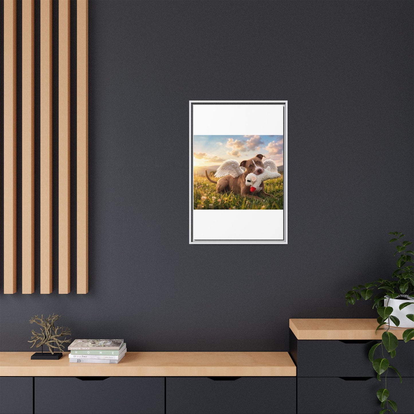 Memorial Pet Photo Canvas — Custom Framed Dog Tribute