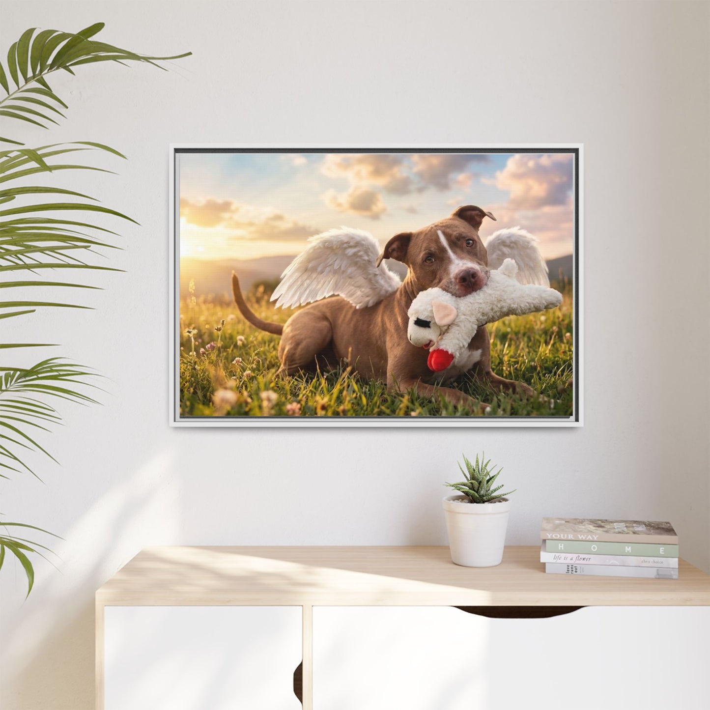 Memorial Pet Photo Canvas — Custom Framed Dog Tribute