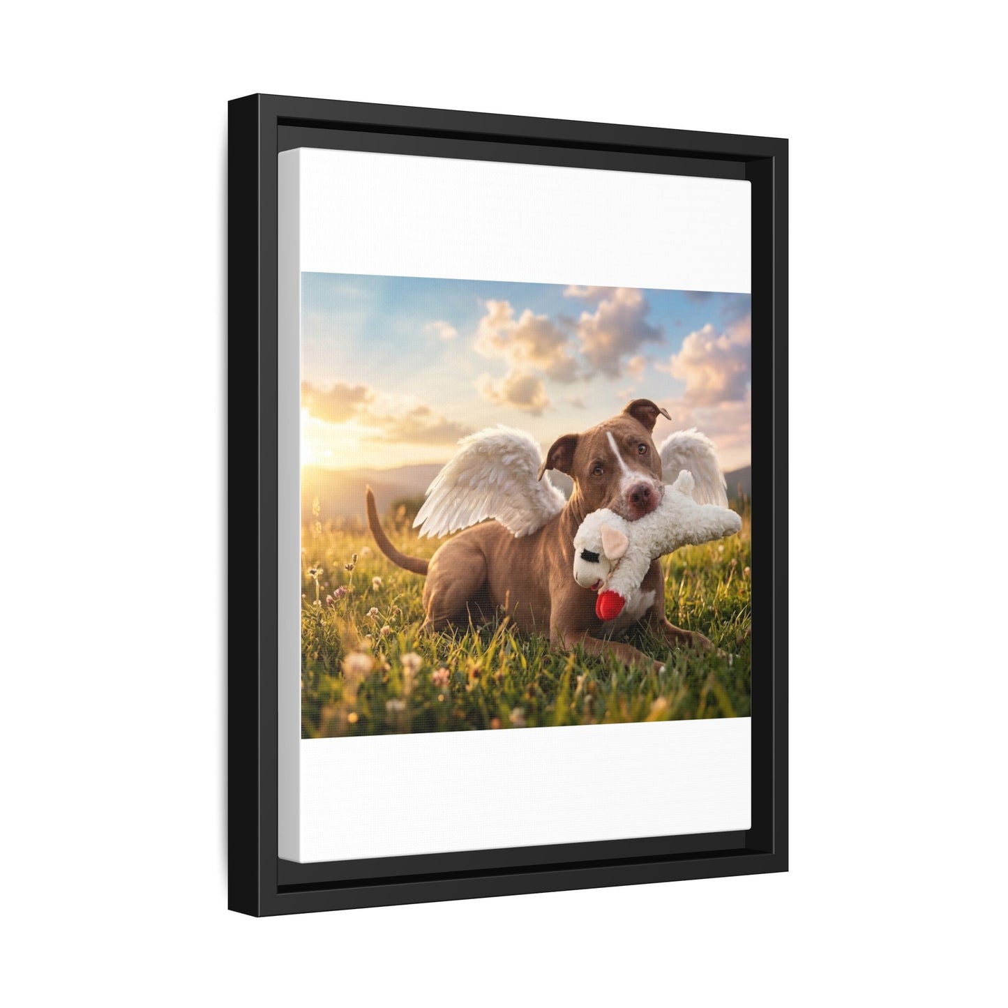 Memorial Pet Photo Canvas — Custom Framed Dog Tribute