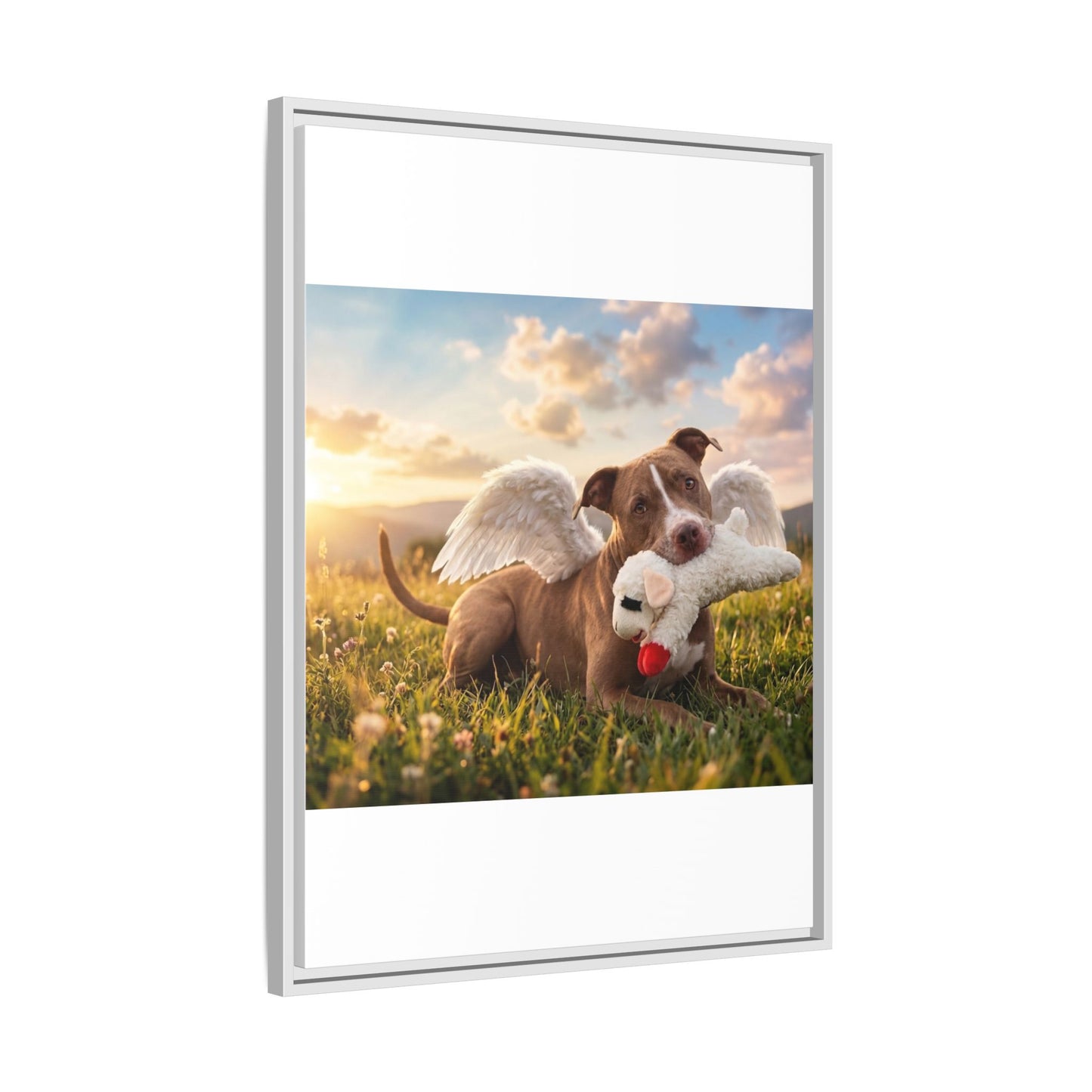 Memorial Pet Photo Canvas — Custom Framed Dog Tribute