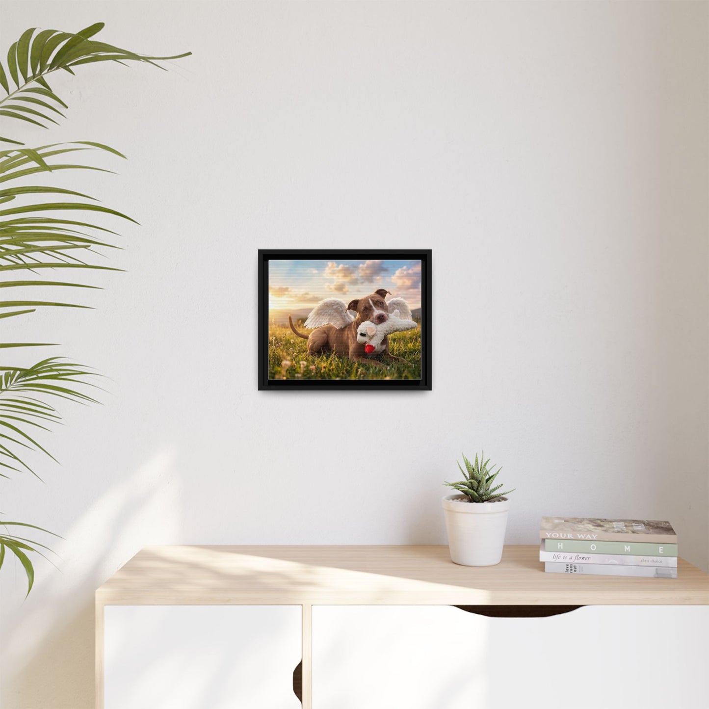 Memorial Pet Photo Canvas — Custom Framed Dog Tribute