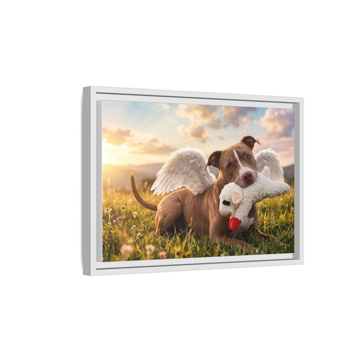 Memorial Pet Photo Canvas — Custom Framed Dog Tribute