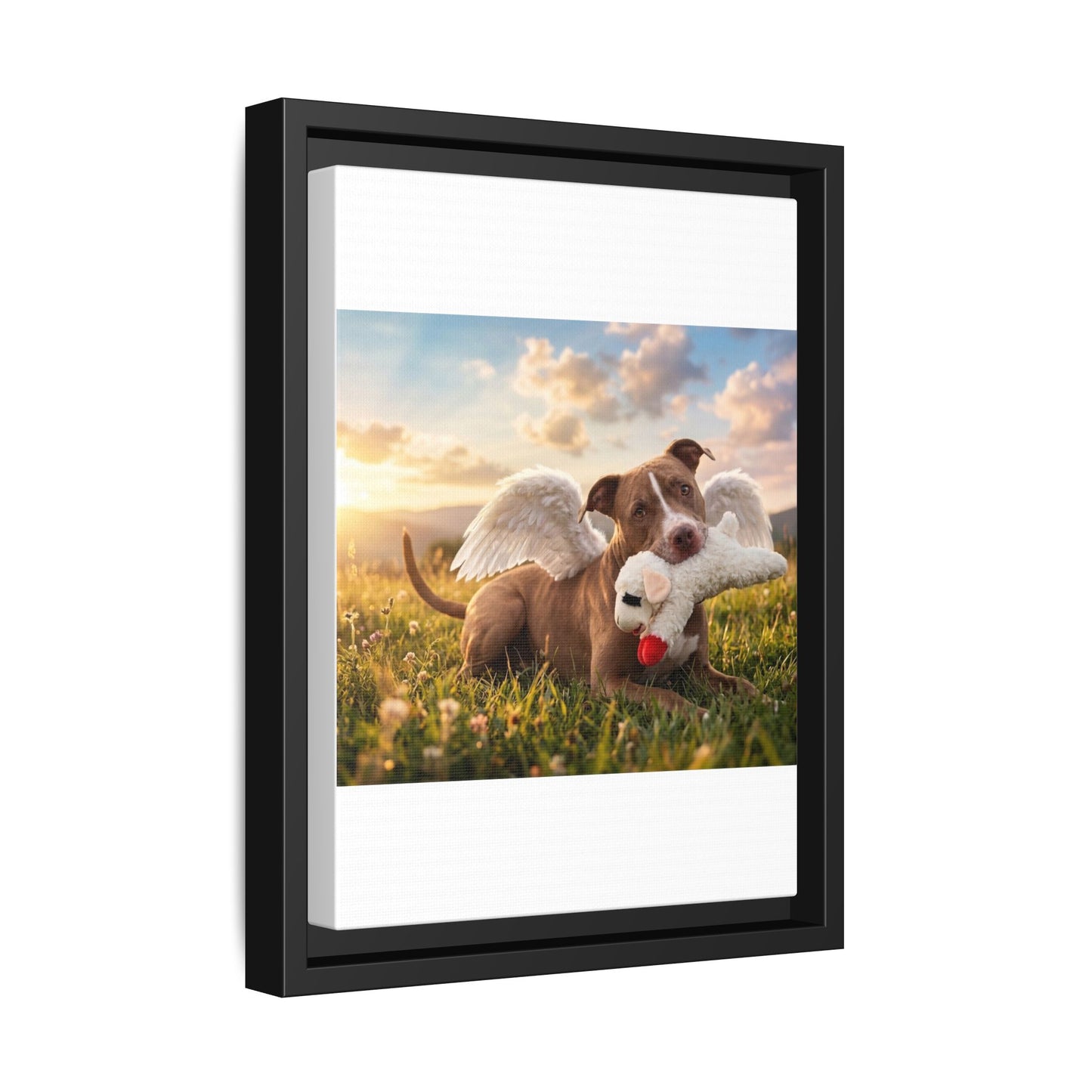 Memorial Pet Photo Canvas — Custom Framed Dog Tribute