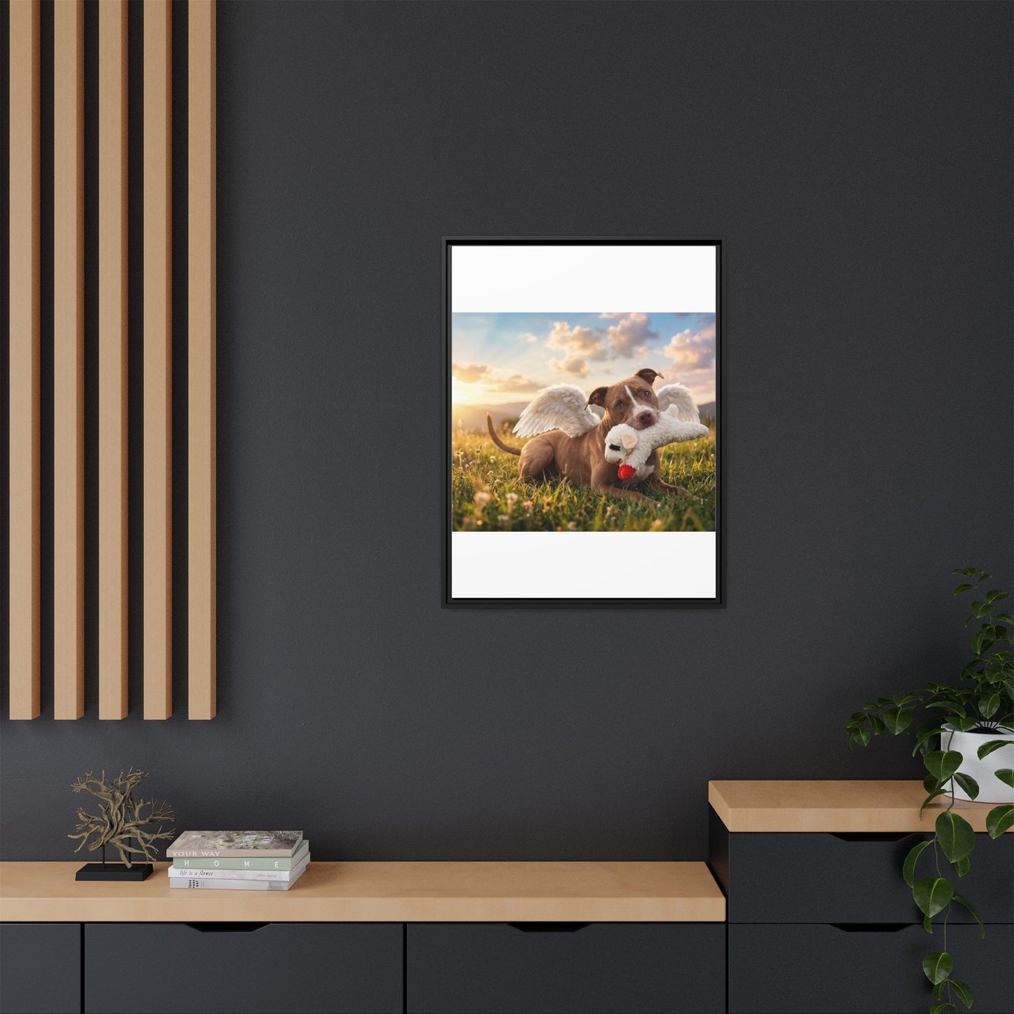 Memorial Pet Photo Canvas — Custom Framed Dog Tribute