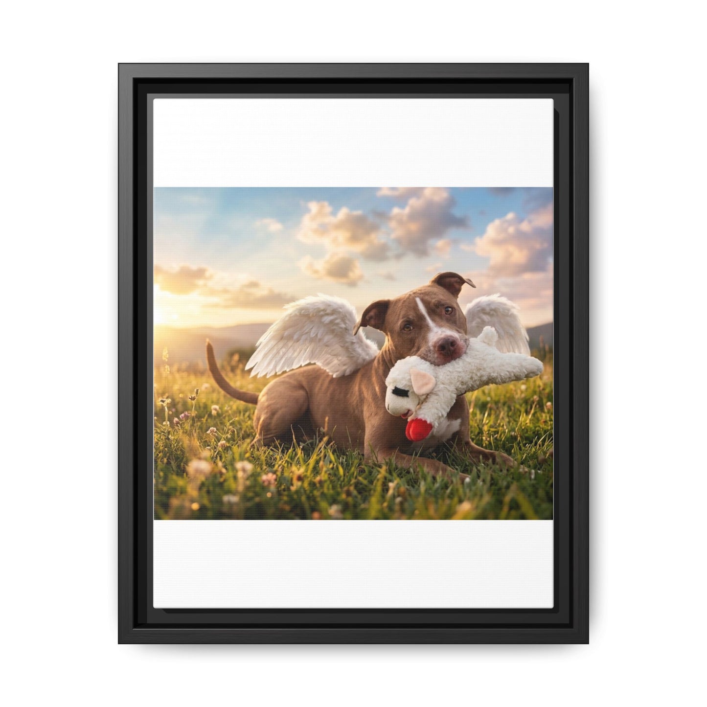 Memorial Pet Photo Canvas — Custom Framed Dog Tribute