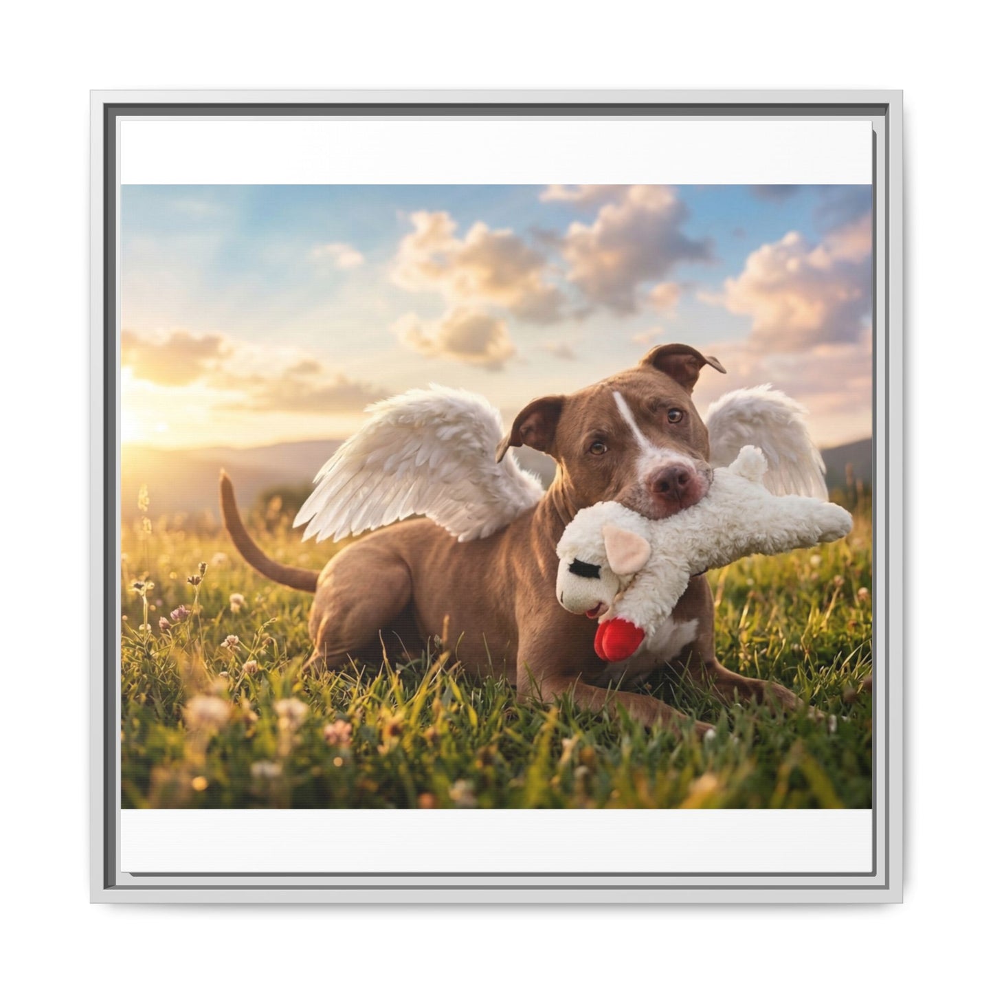 Memorial Pet Photo Canvas — Custom Framed Dog Tribute