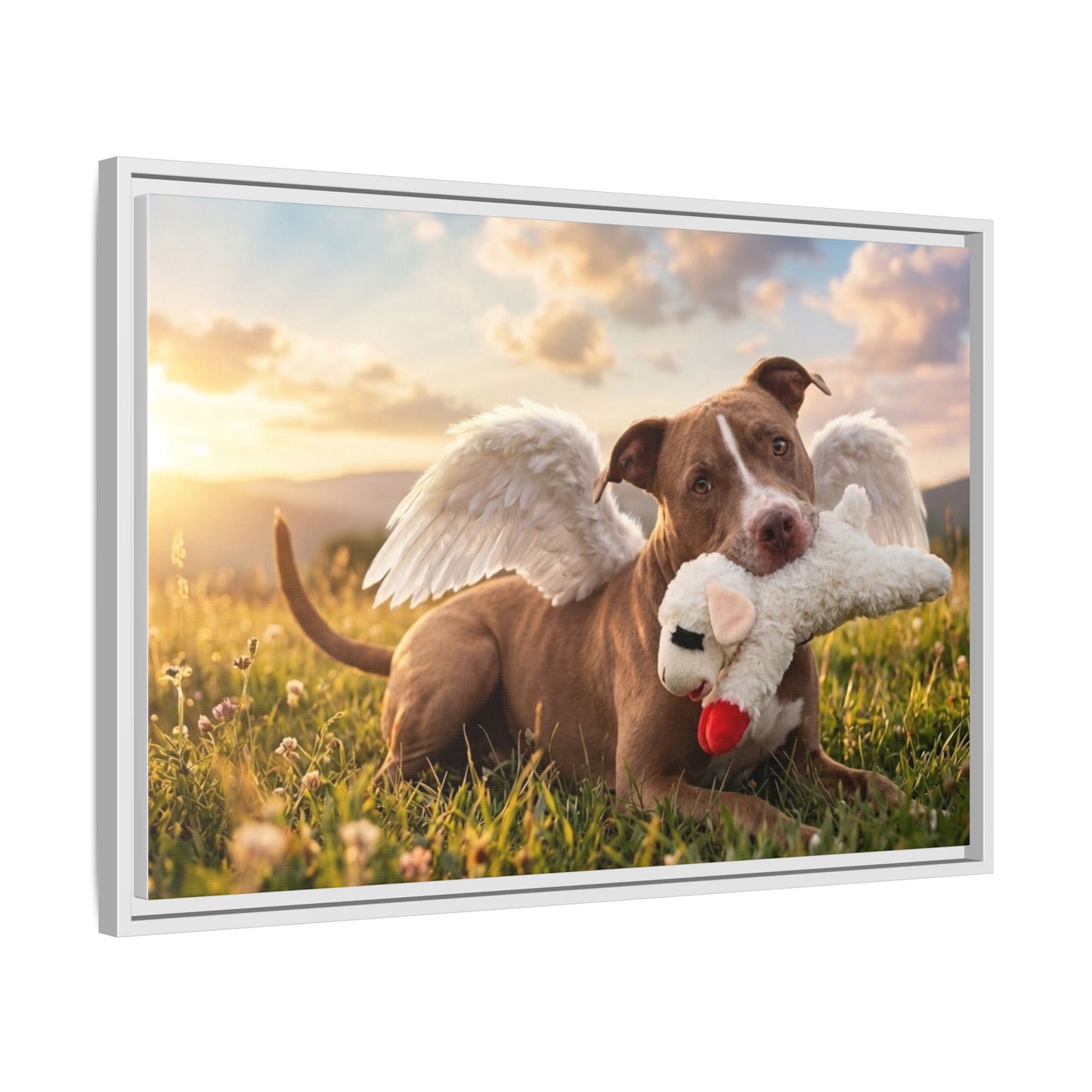 Memorial Pet Photo Canvas — Custom Framed Dog Tribute