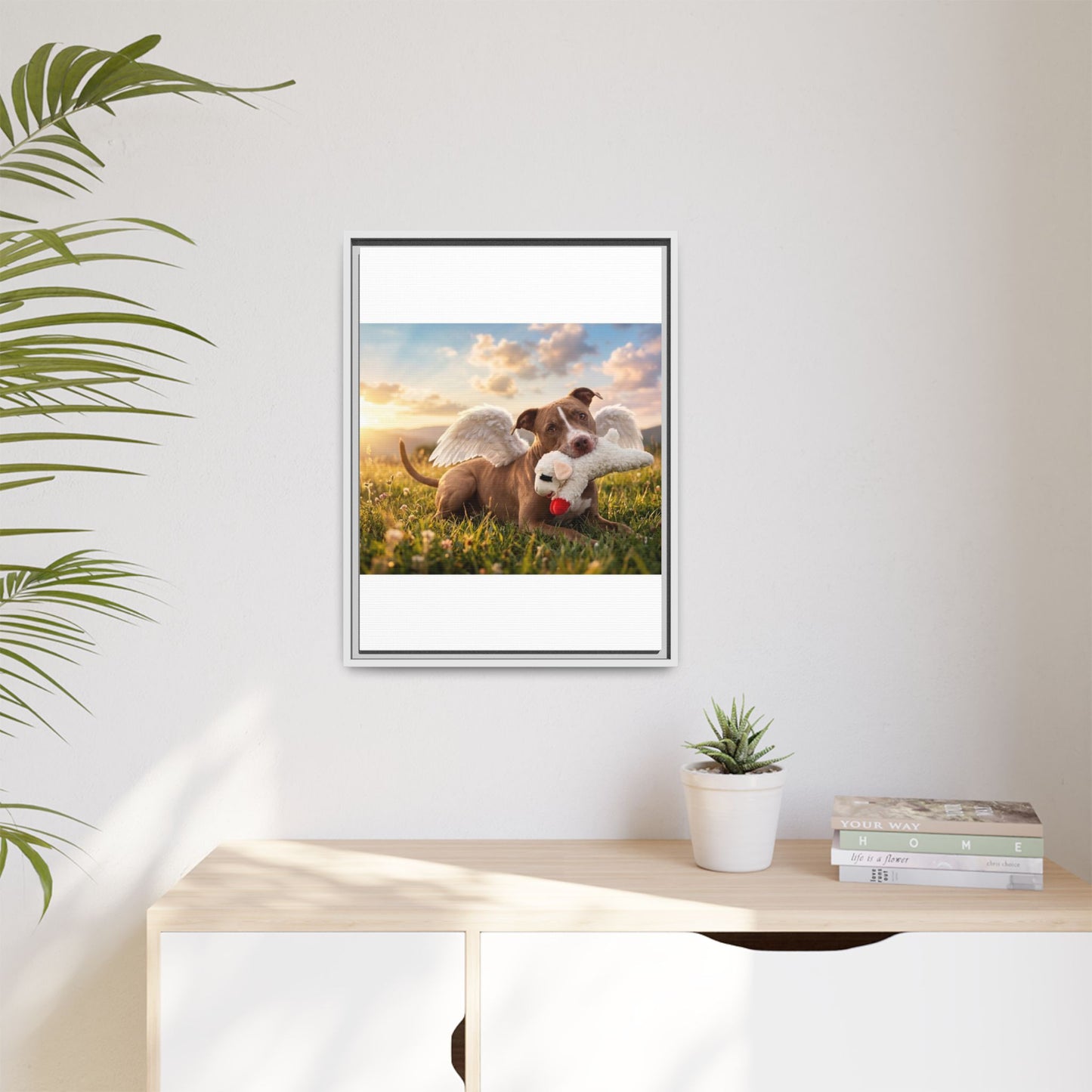 Memorial Pet Photo Canvas — Custom Framed Dog Tribute