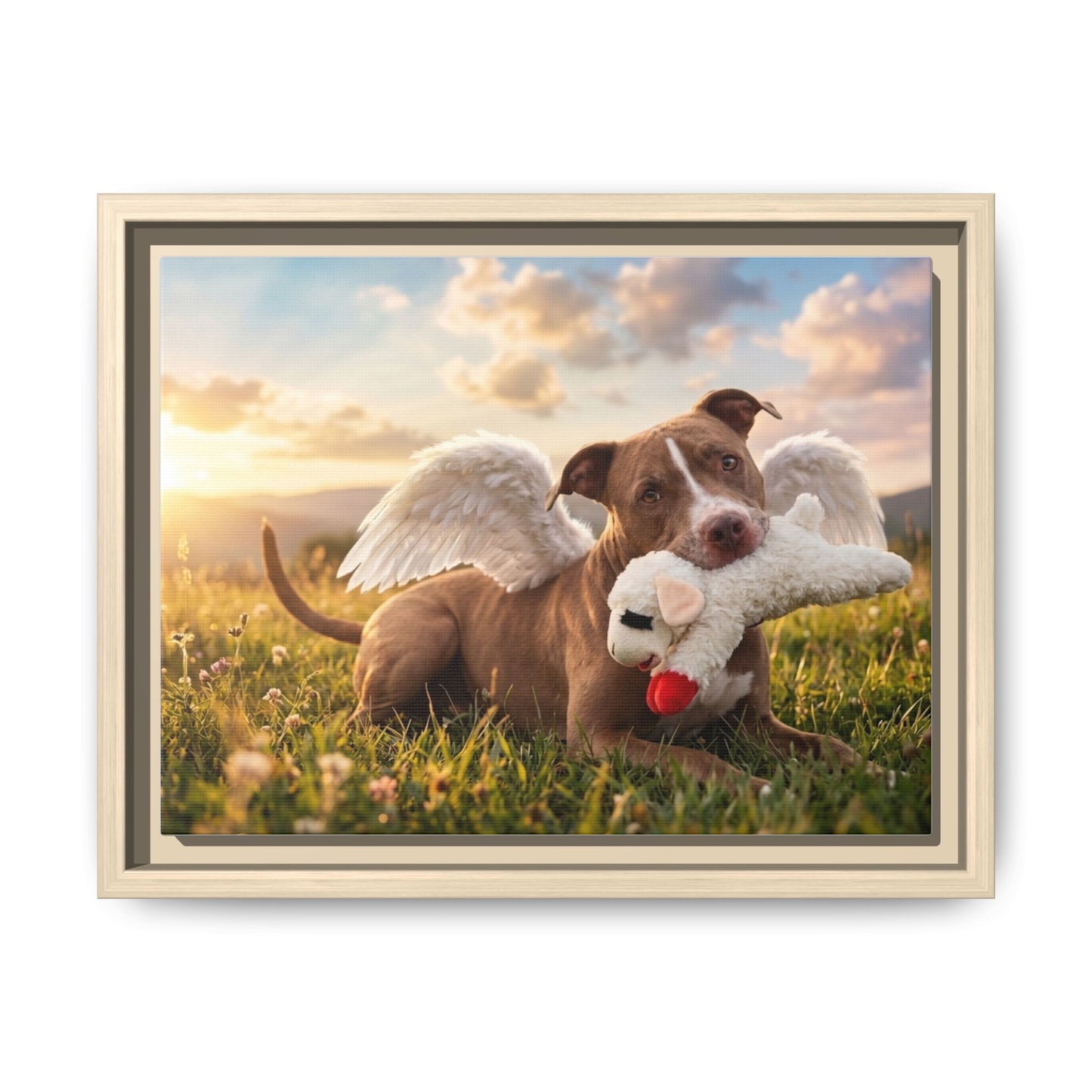 Memorial Pet Photo Canvas — Custom Framed Dog Tribute