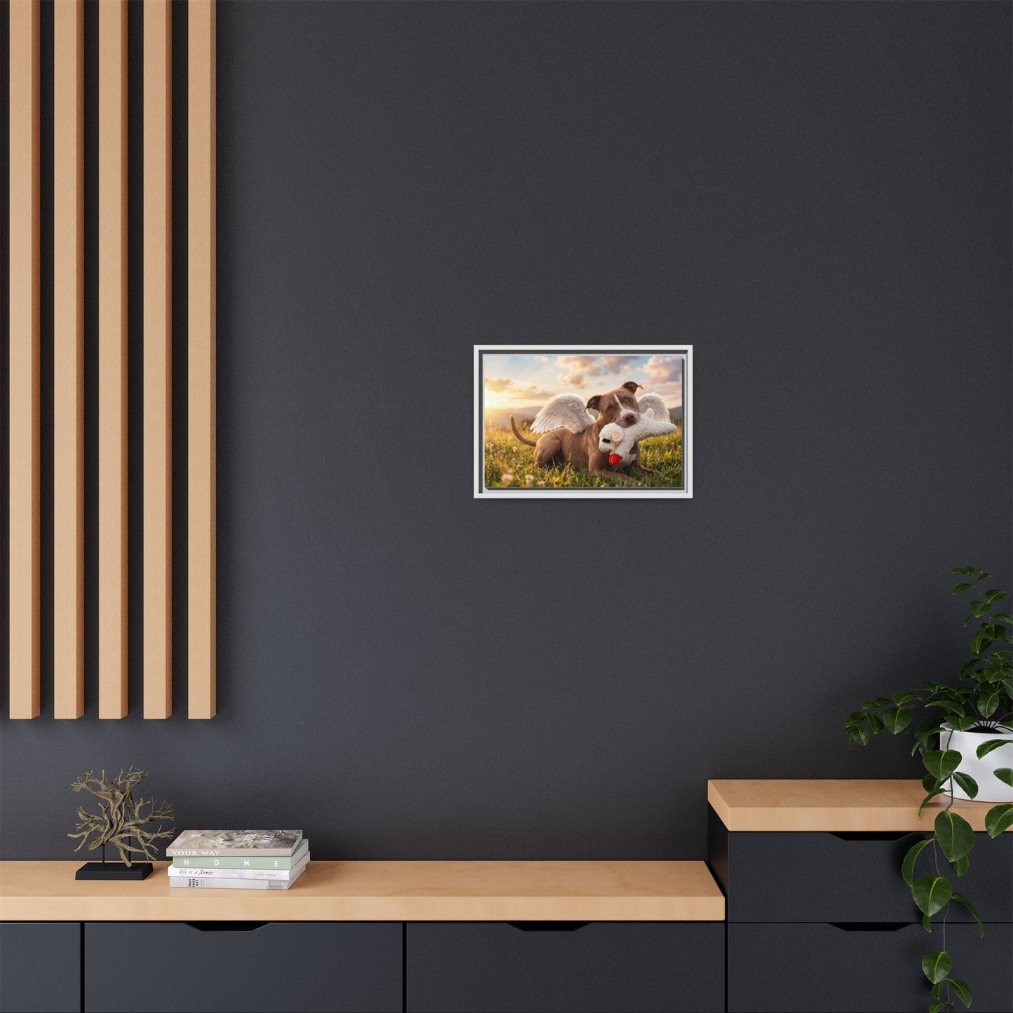 Memorial Pet Photo Canvas — Custom Framed Dog Tribute