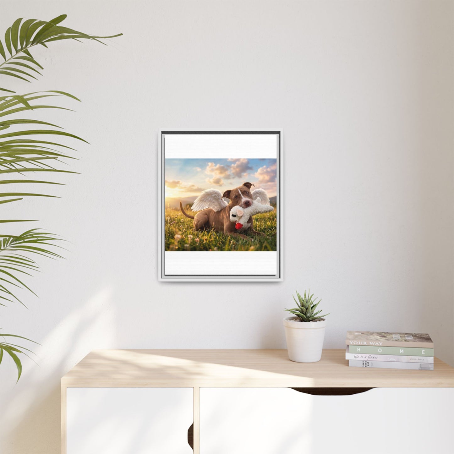Memorial Pet Photo Canvas — Custom Framed Dog Tribute