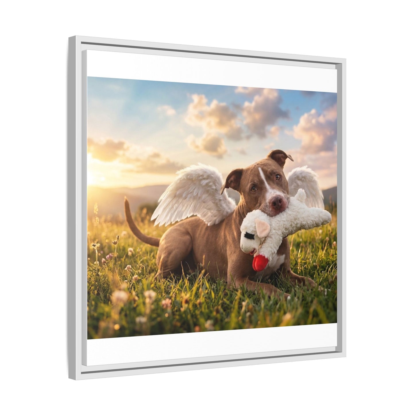 Memorial Pet Photo Canvas — Custom Framed Dog Tribute