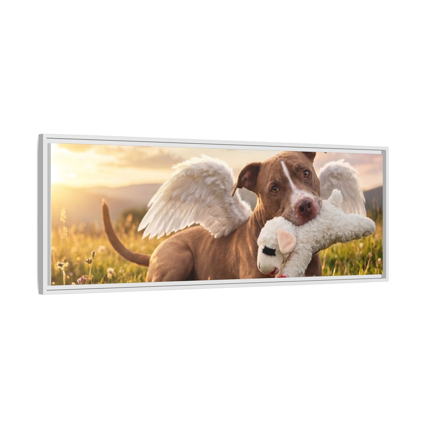 Memorial Pet Photo Canvas — Custom Framed Dog Tribute