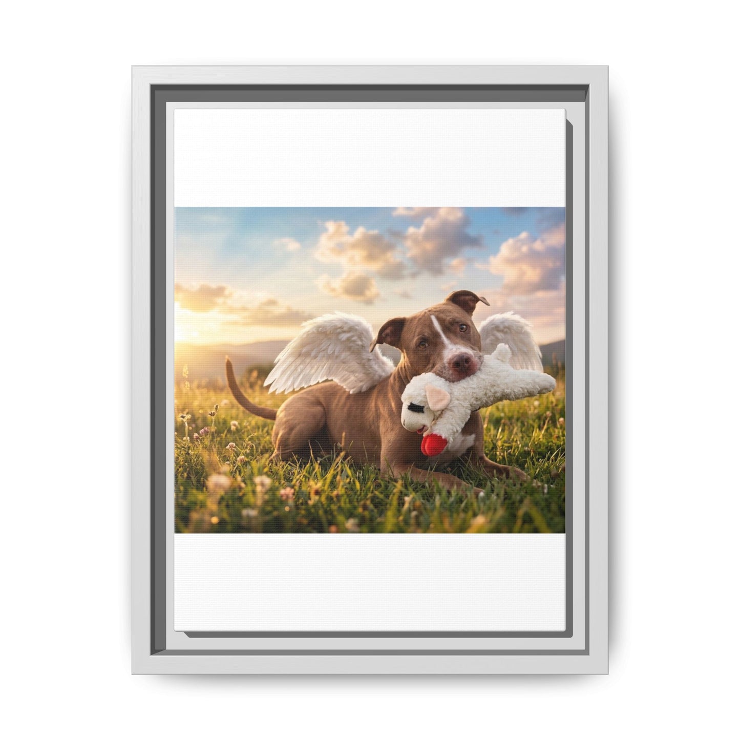 Memorial Pet Photo Canvas — Custom Framed Dog Tribute