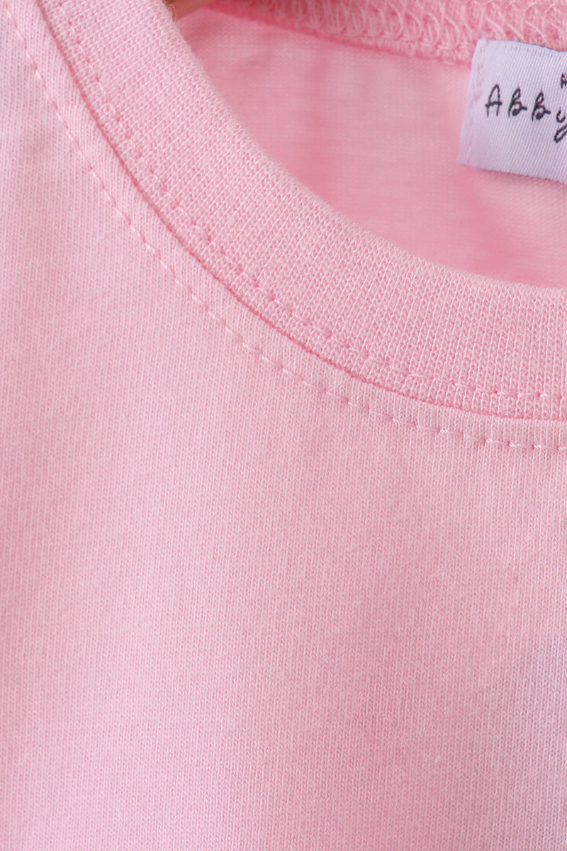 Pink baseball graphic top