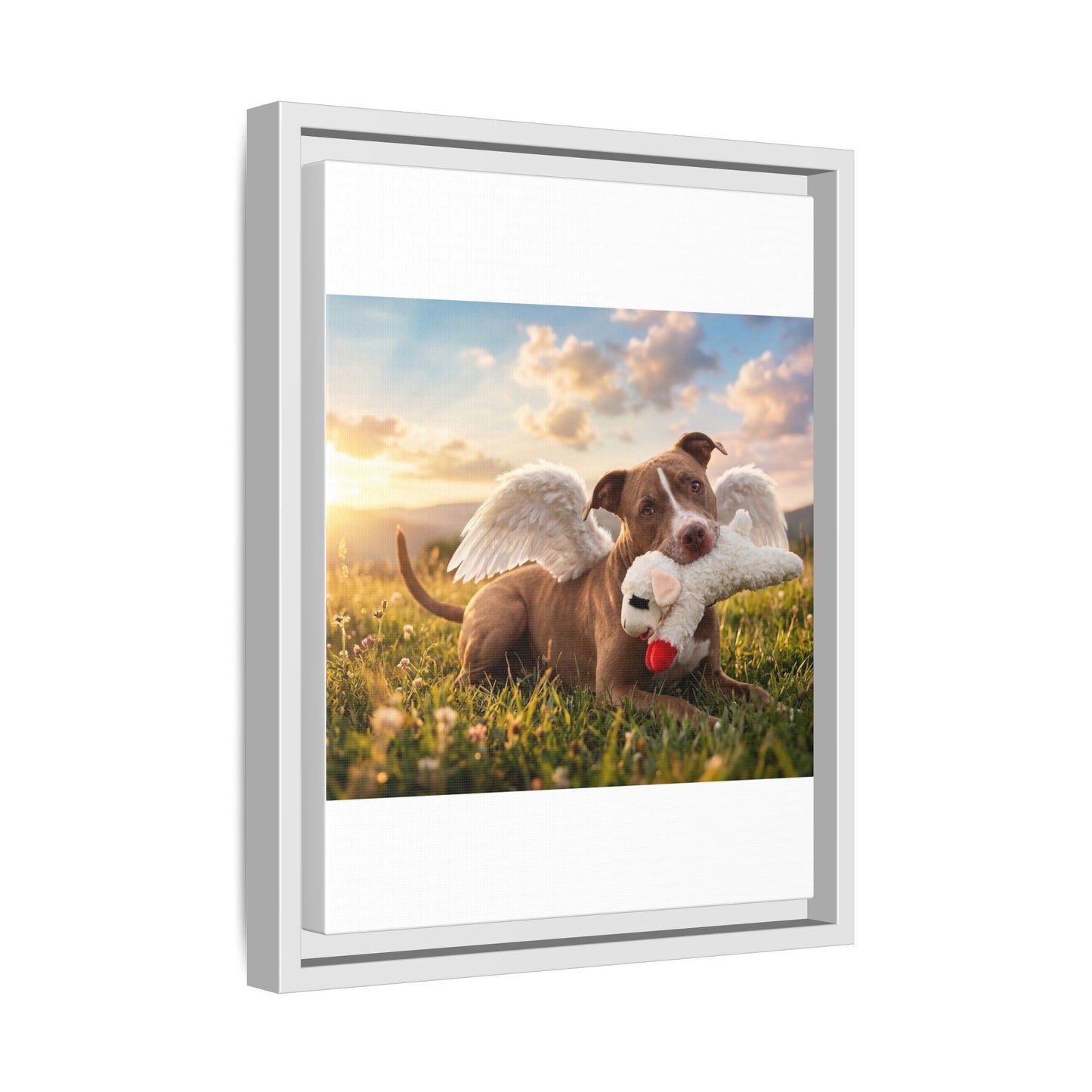 Memorial Pet Photo Canvas — Custom Framed Dog Tribute