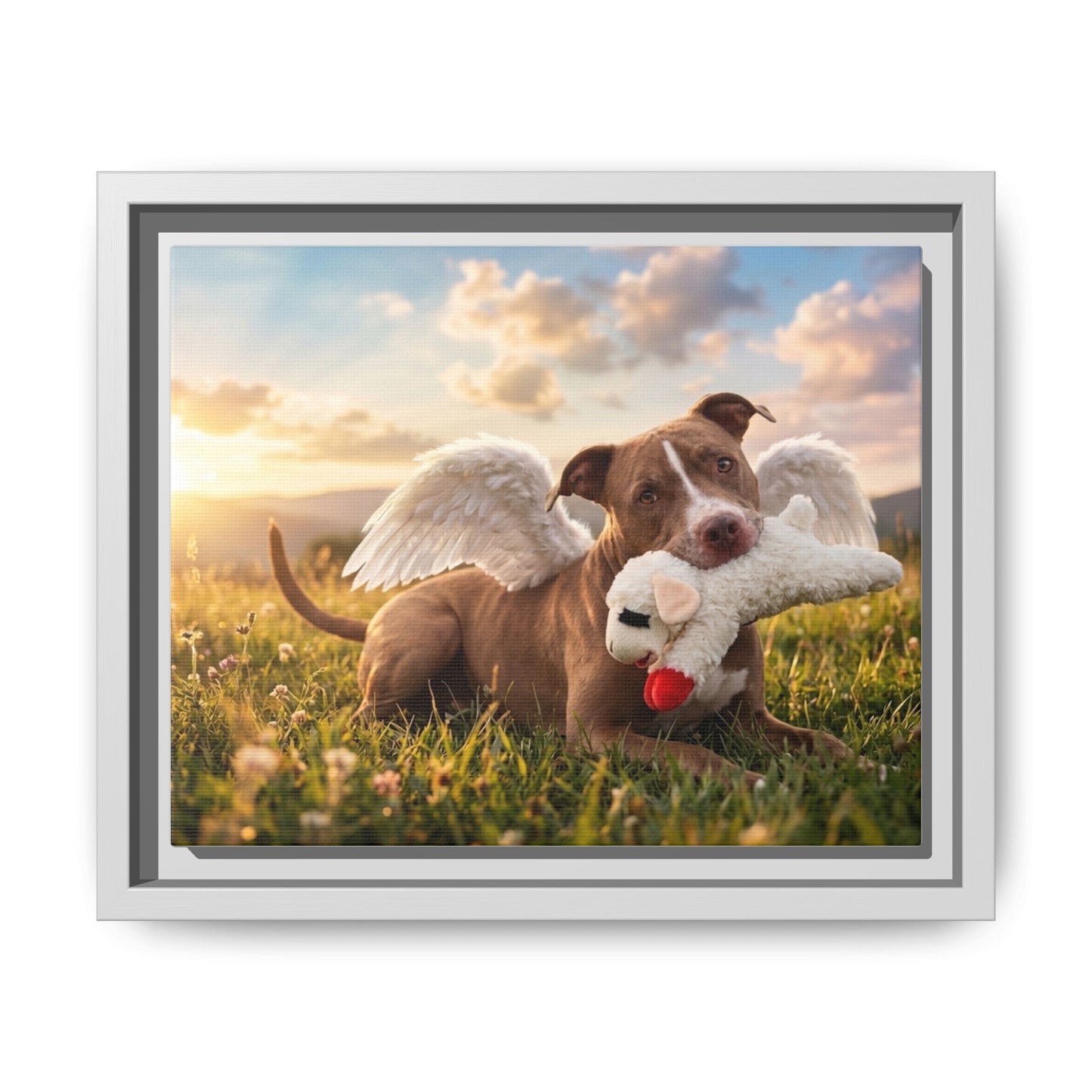 Memorial Pet Photo Canvas — Custom Framed Dog Tribute