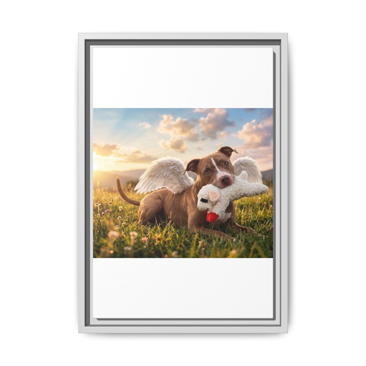 Memorial Pet Photo Canvas — Custom Framed Dog Tribute