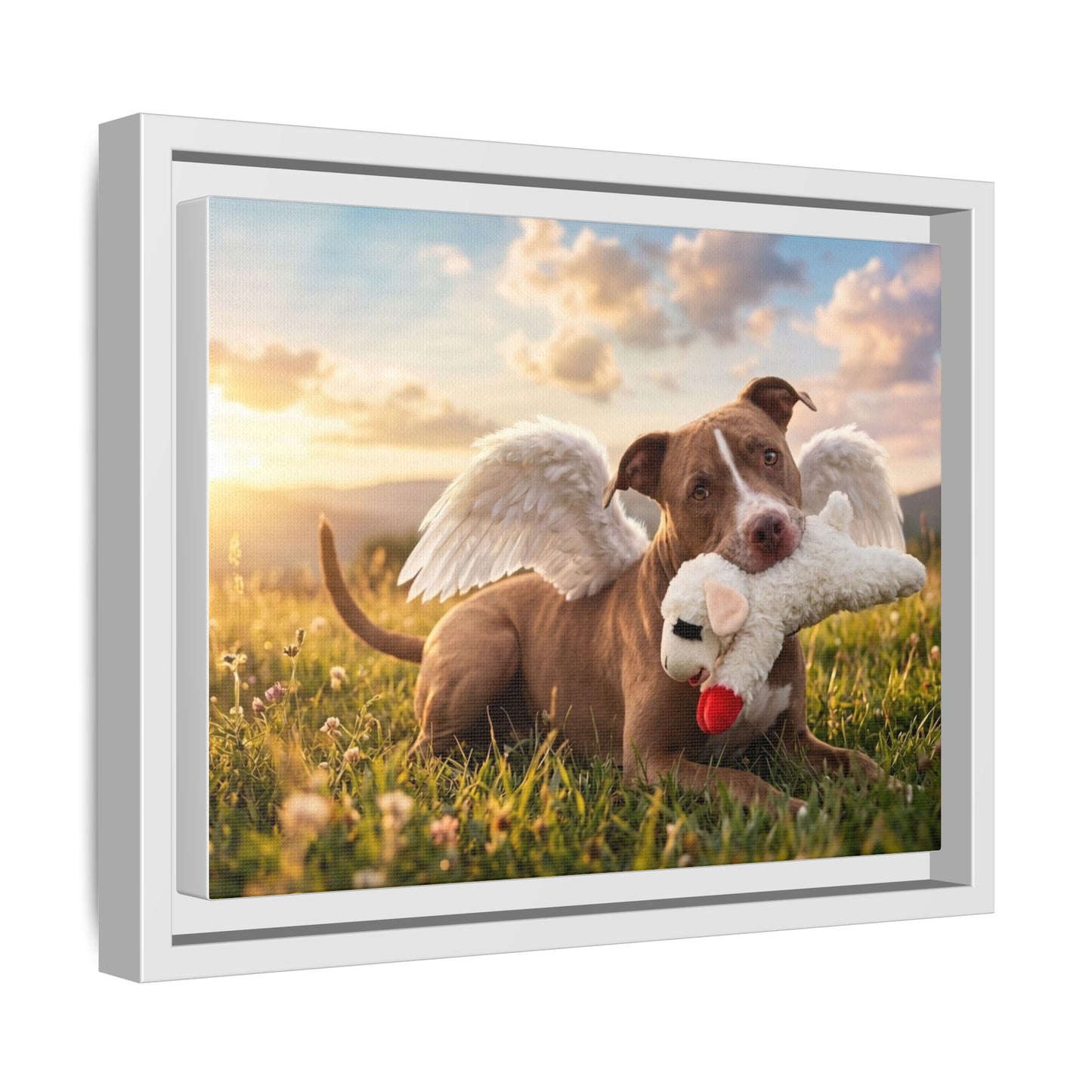 Memorial Pet Photo Canvas — Custom Framed Dog Tribute