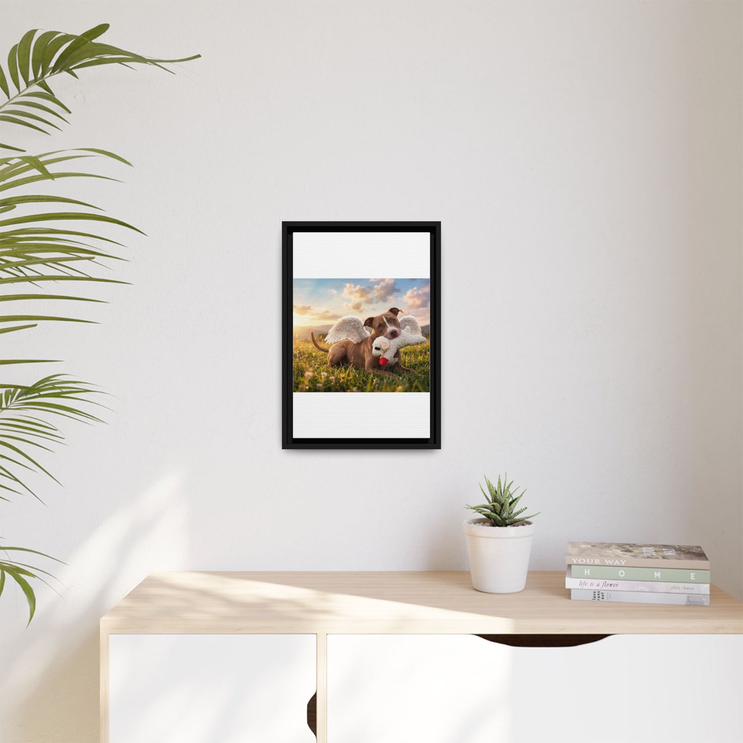 Memorial Pet Photo Canvas — Custom Framed Dog Tribute