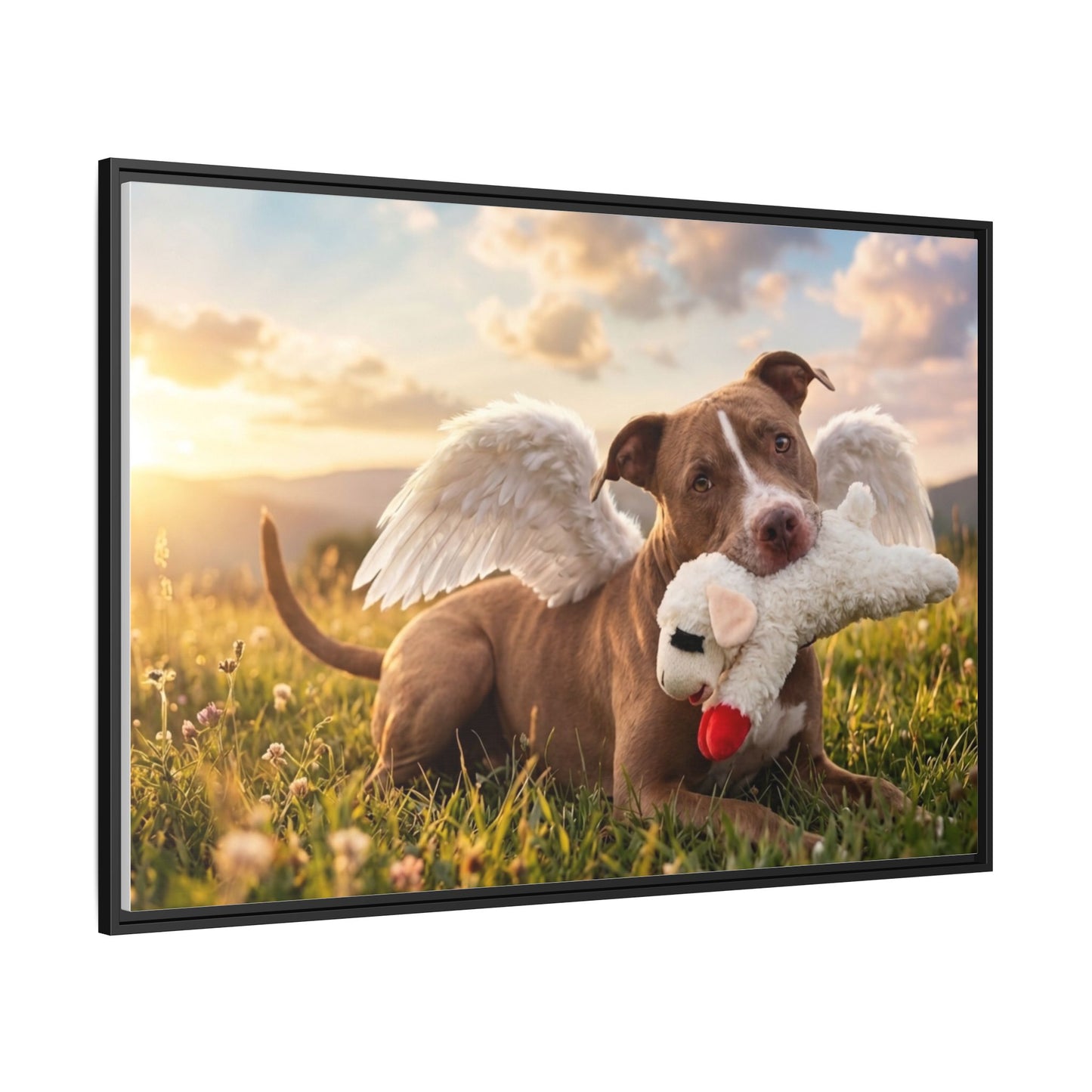 Memorial Pet Photo Canvas — Custom Framed Dog Tribute
