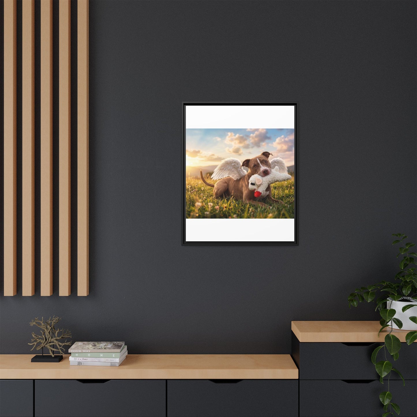 Memorial Pet Photo Canvas — Custom Framed Dog Tribute