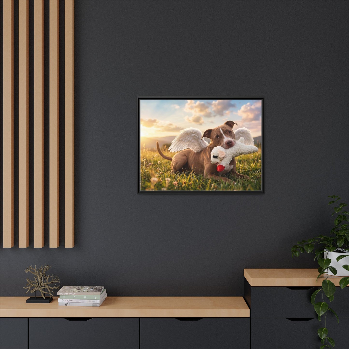 Memorial Pet Photo Canvas — Custom Framed Dog Tribute