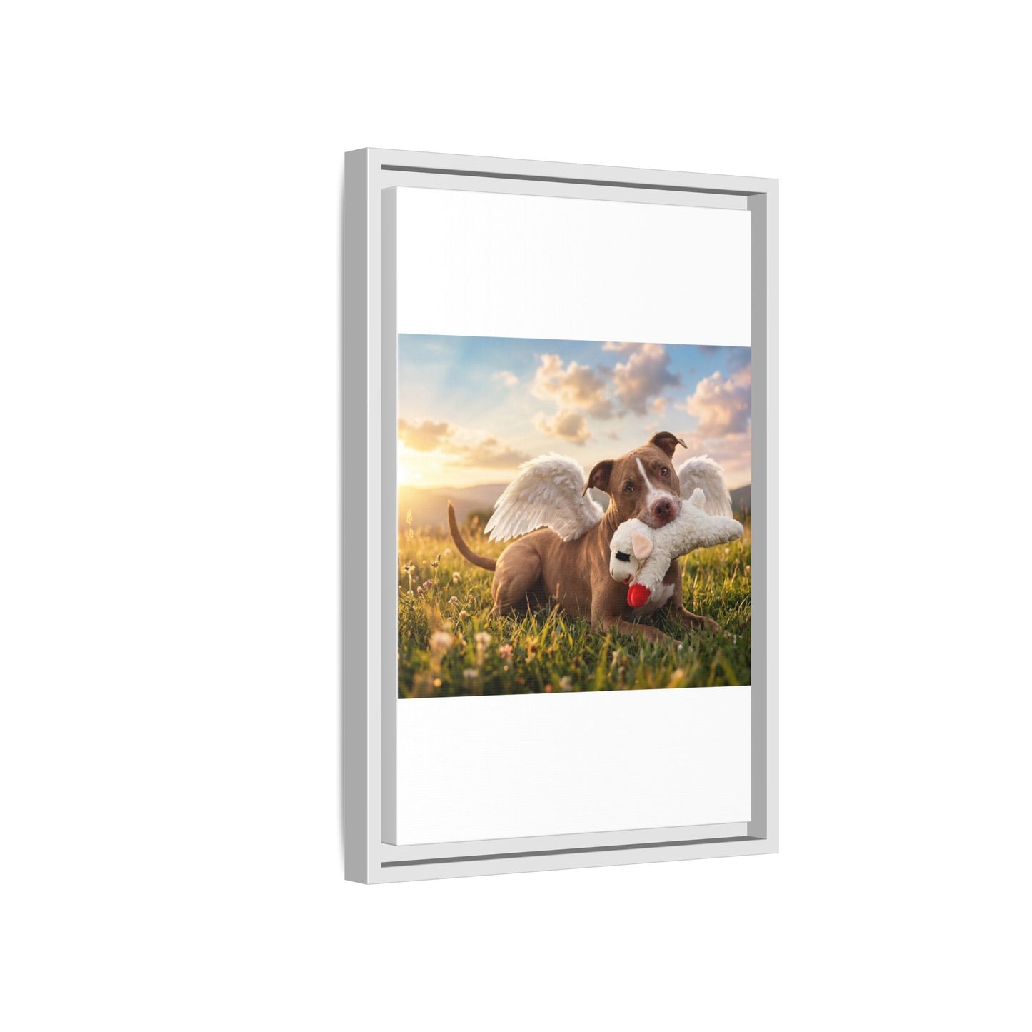 Memorial Pet Photo Canvas — Custom Framed Dog Tribute