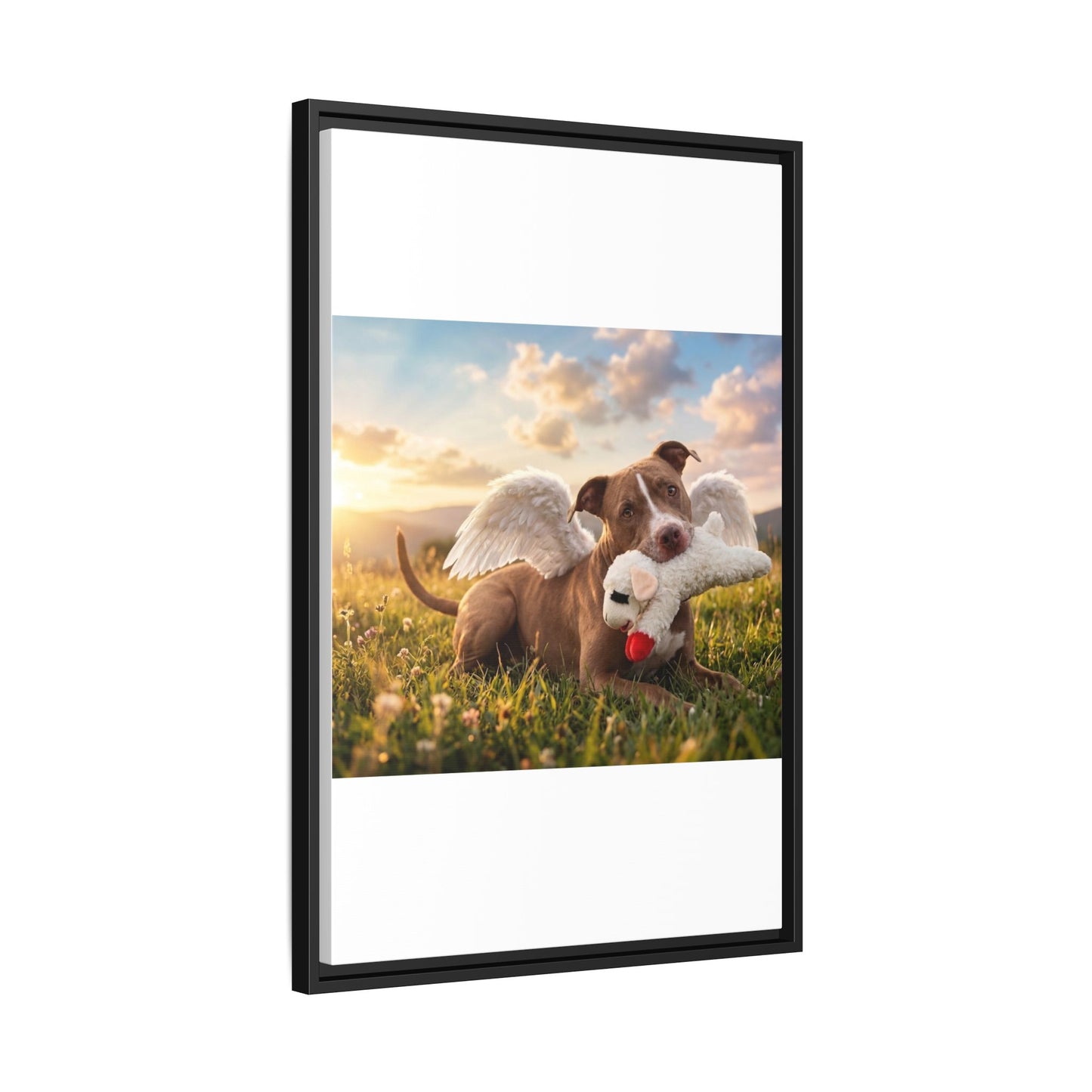 Memorial Pet Photo Canvas — Custom Framed Dog Tribute